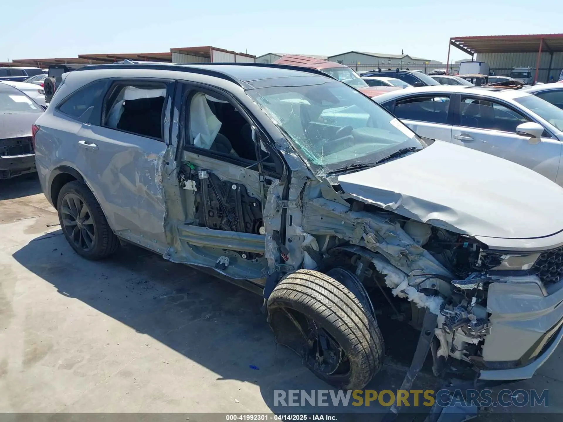 6 fotografías del automóvil dañado 5XYRK4LFXNG120480 KIA SORENTO 2022