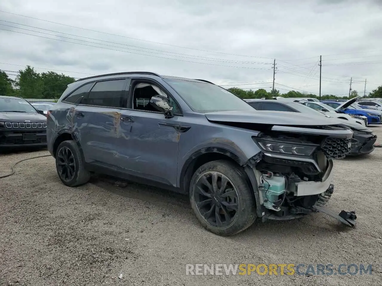 4 fotografías del automóvil dañado 5XYRKDLF0NG089398 KIA SORENTO 2022