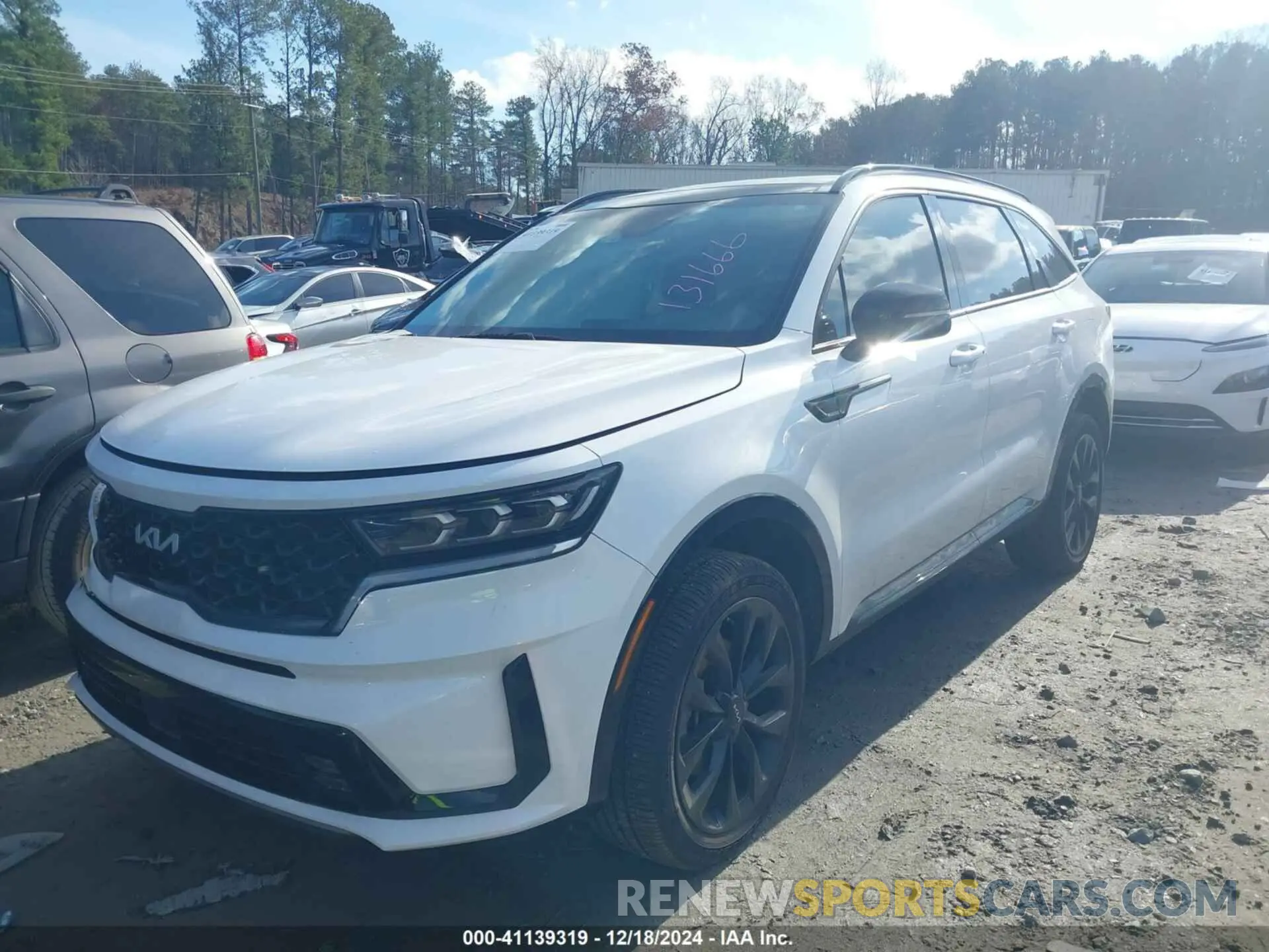 2 fotografías del automóvil dañado 5XYRKDLF2NG131666 KIA SORENTO 2022