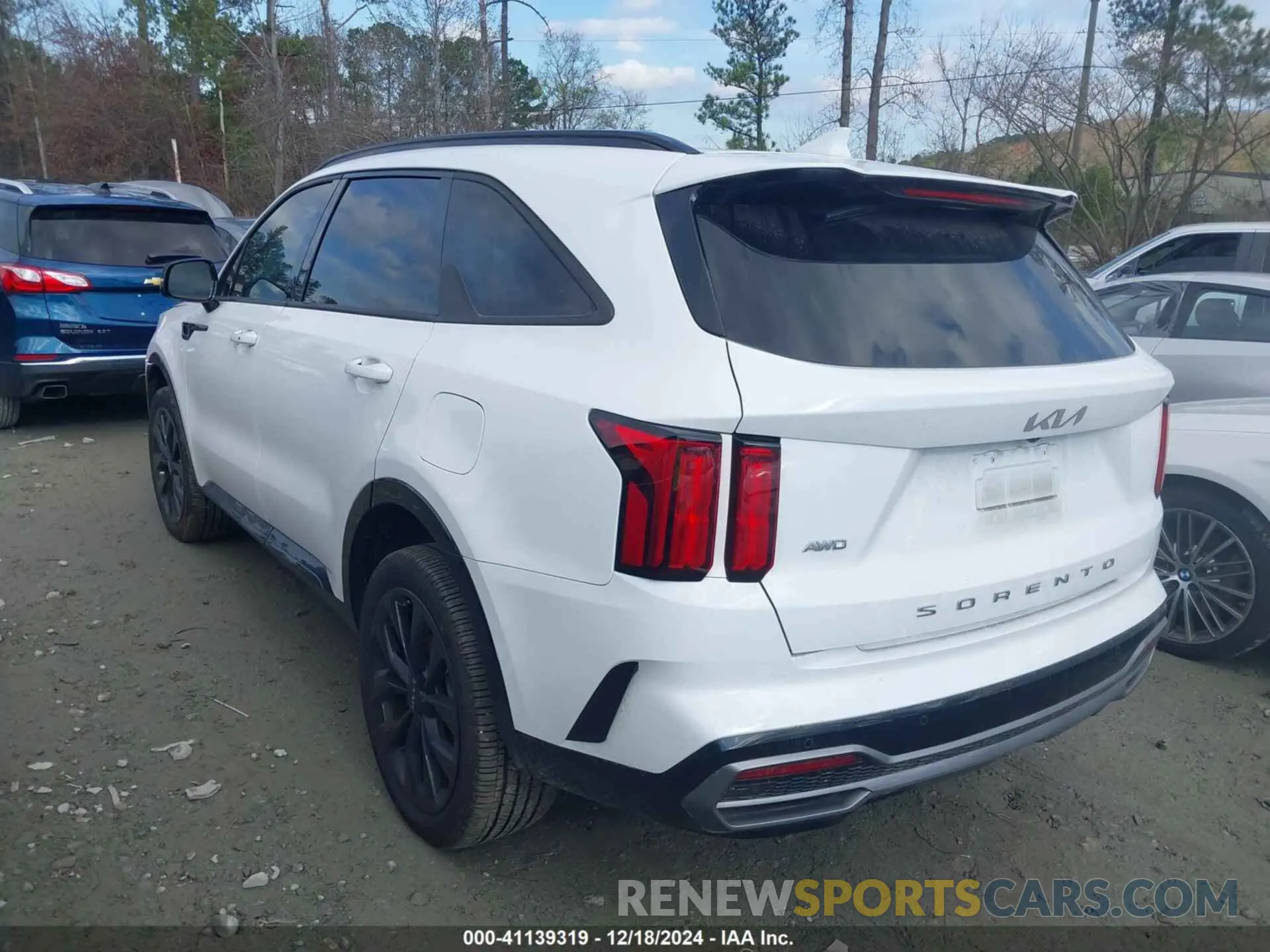 3 fotografías del automóvil dañado 5XYRKDLF2NG131666 KIA SORENTO 2022