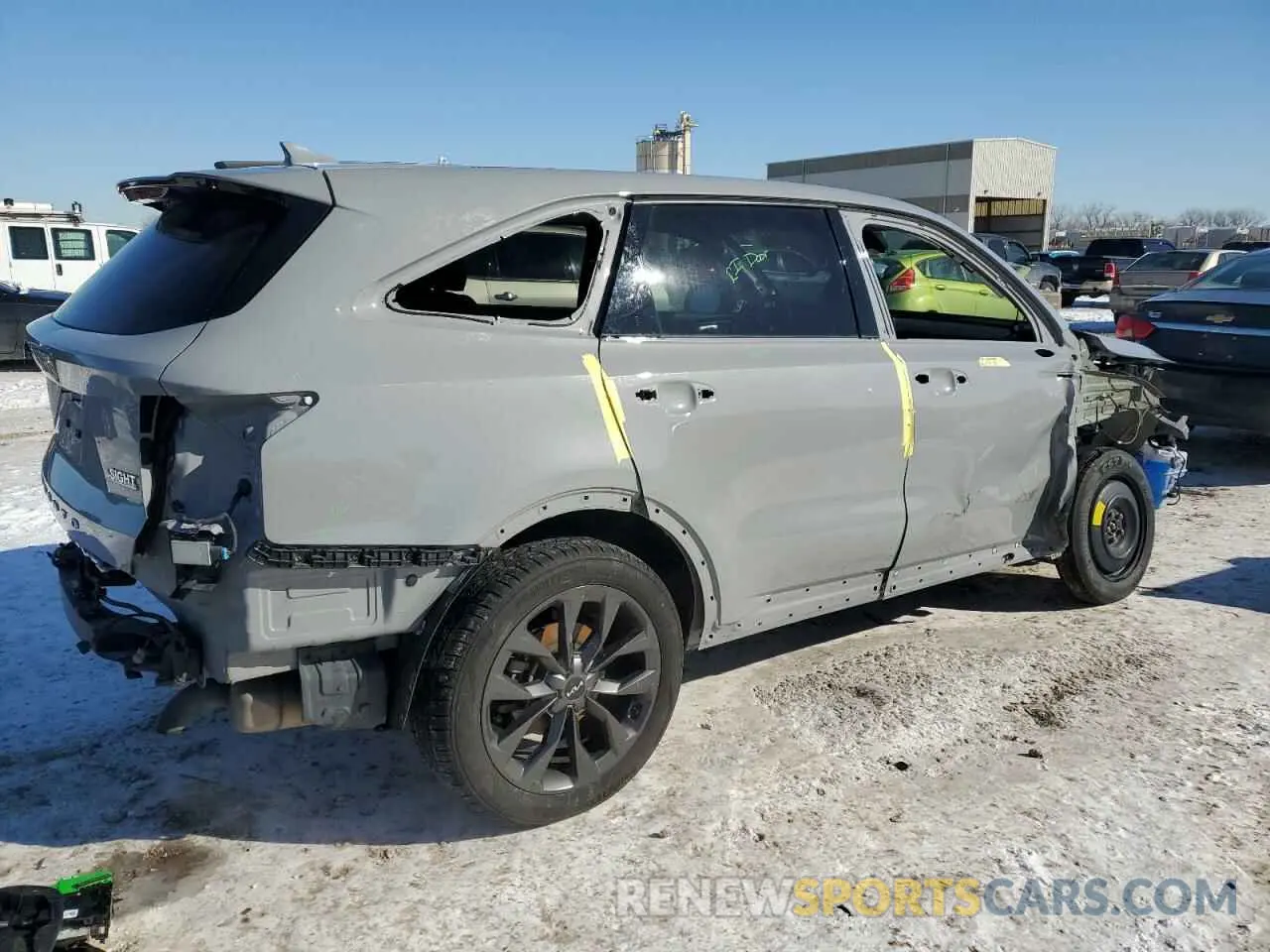 3 fotografías del automóvil dañado 5XYRKDLF3NG106596 KIA SORENTO 2022