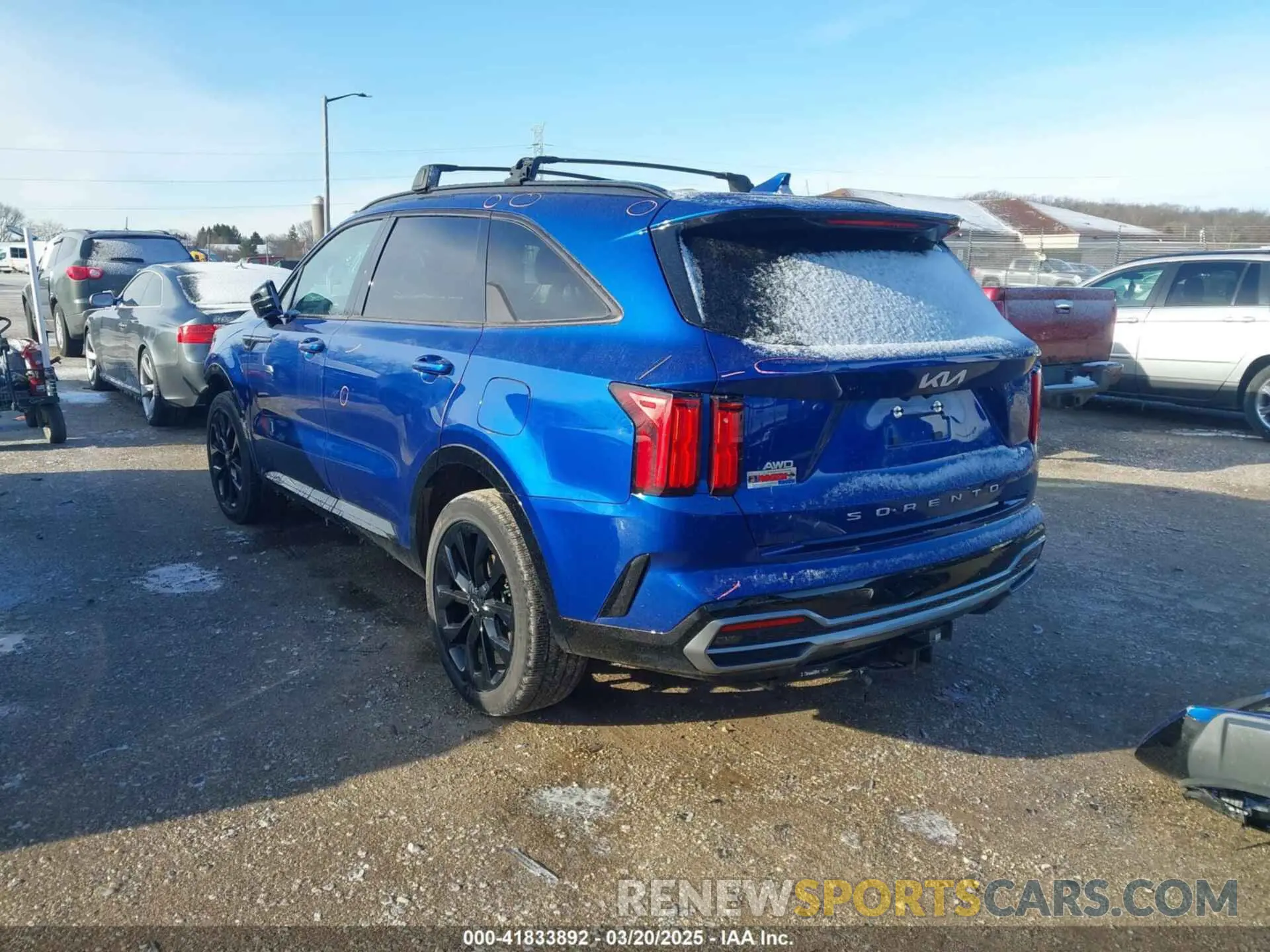 3 fotografías del automóvil dañado 5XYRKDLF5NG119107 KIA SORENTO 2022