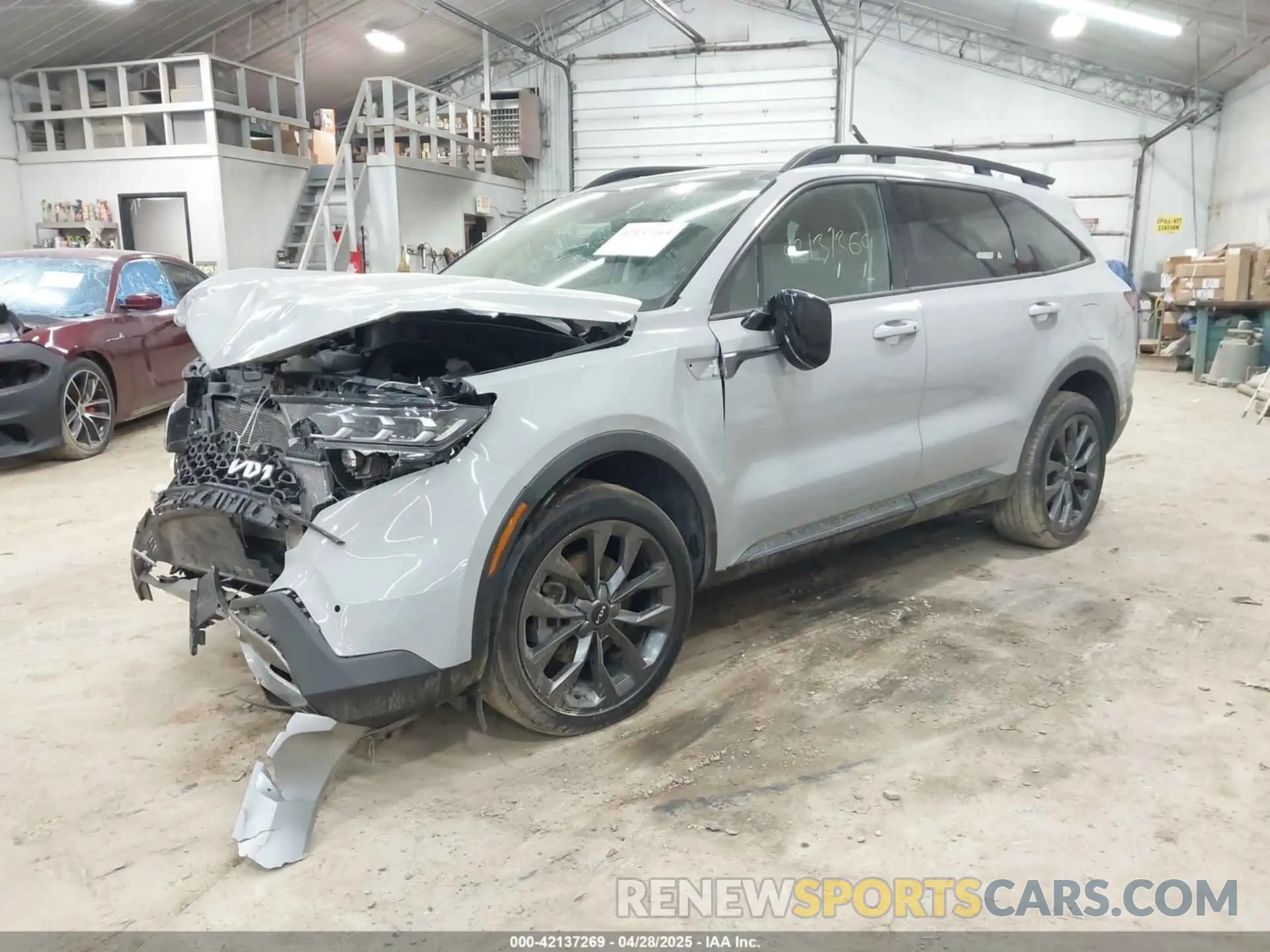 2 fotografías del automóvil dañado 5XYRKDLF6NG106303 KIA SORENTO 2022