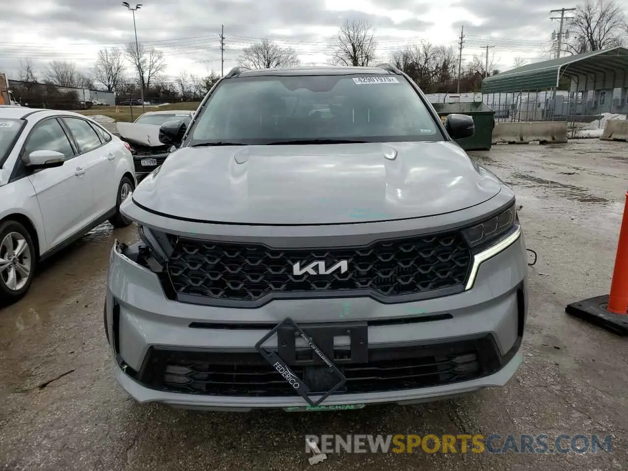 5 fotografías del automóvil dañado 5XYRKDLFXNG121287 KIA SORENTO 2022