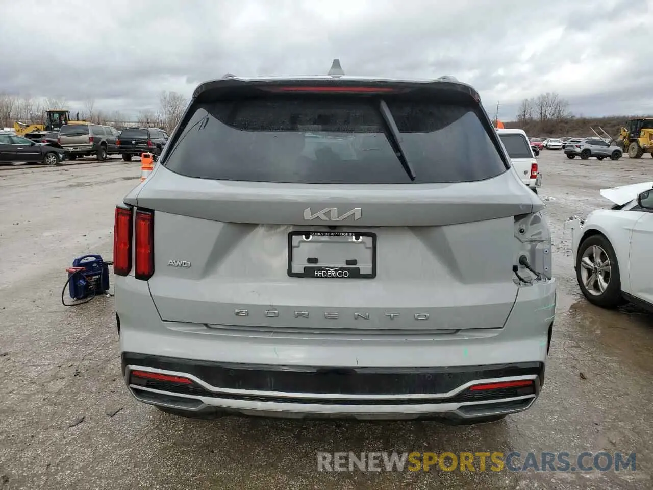 6 fotografías del automóvil dañado 5XYRKDLFXNG121287 KIA SORENTO 2022