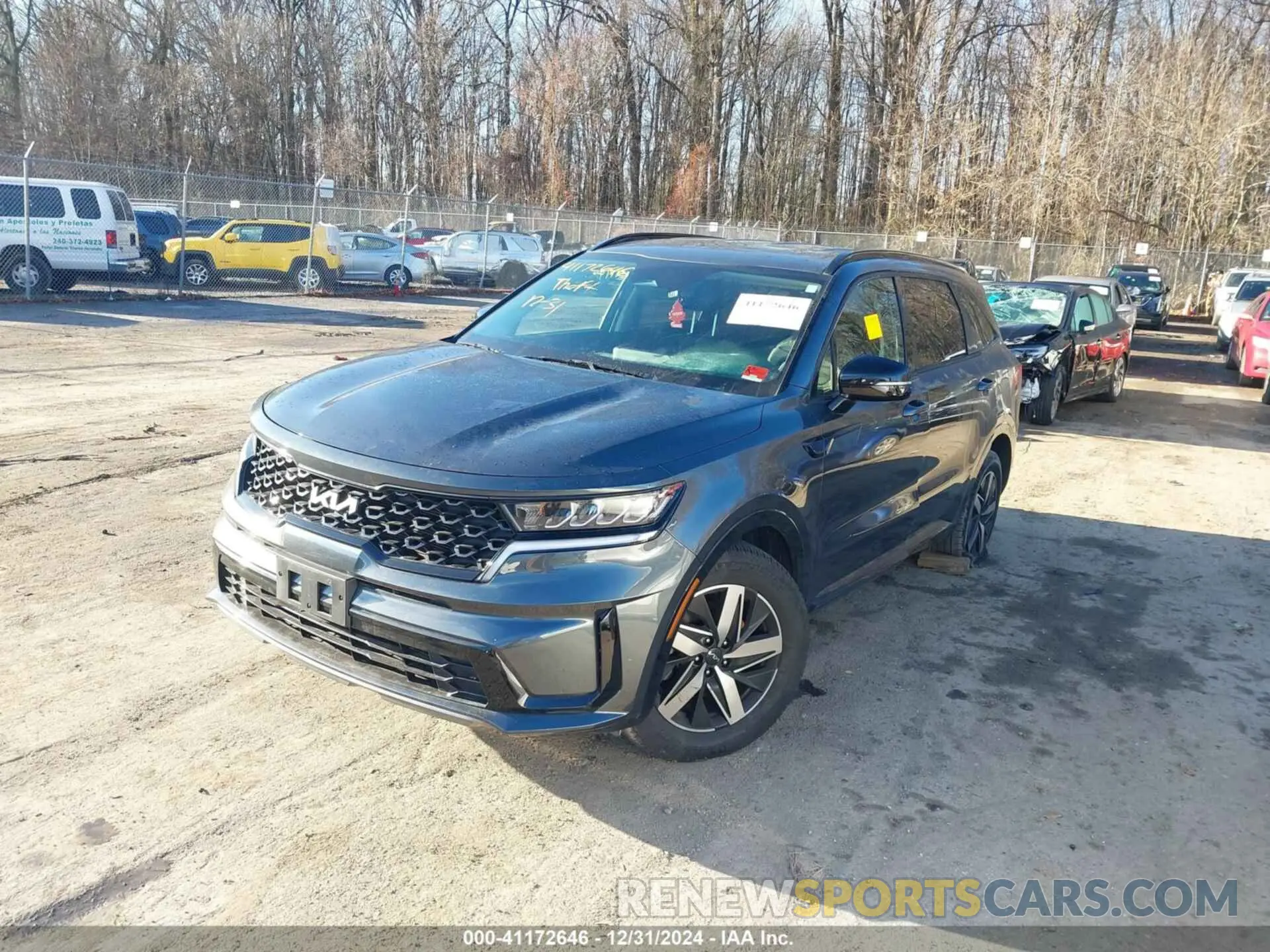2 fotografías del automóvil dañado 5XYRL4LC3NG122638 KIA SORENTO 2022