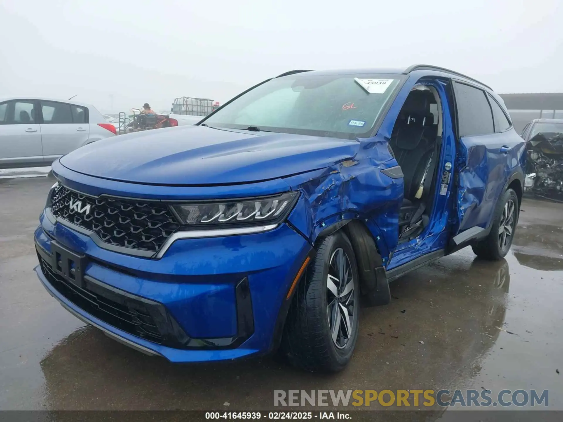 2 fotografías del automóvil dañado 5XYRL4LC6NG128661 KIA SORENTO 2022