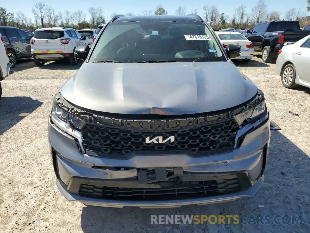 5 fotografías del automóvil dañado 5XYRL4LC8NG155697 KIA SORENTO 2022