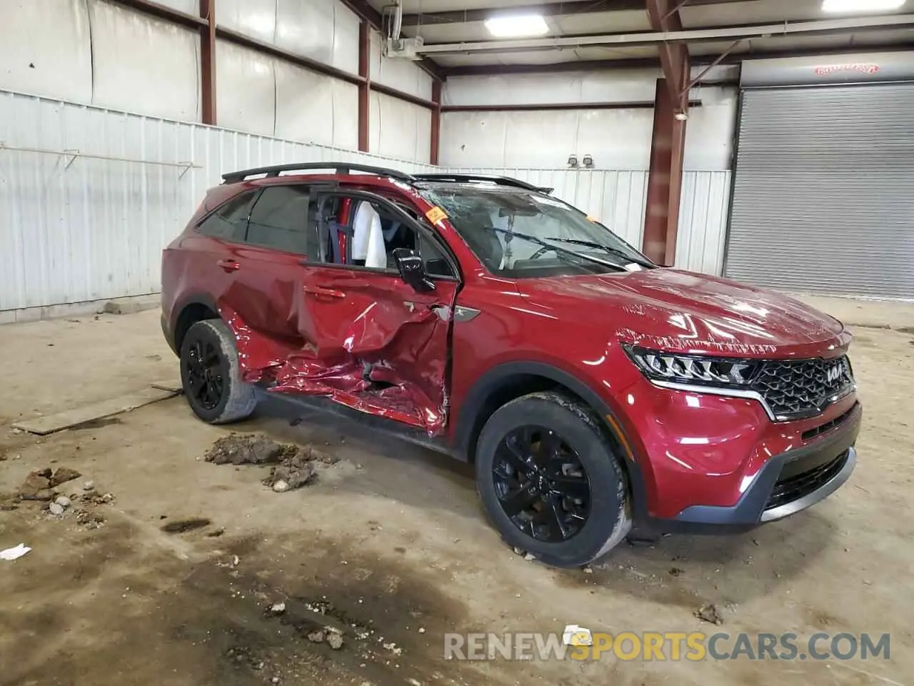 4 fotografías del automóvil dañado 5XYRLDLC1NG085136 KIA SORENTO 2022