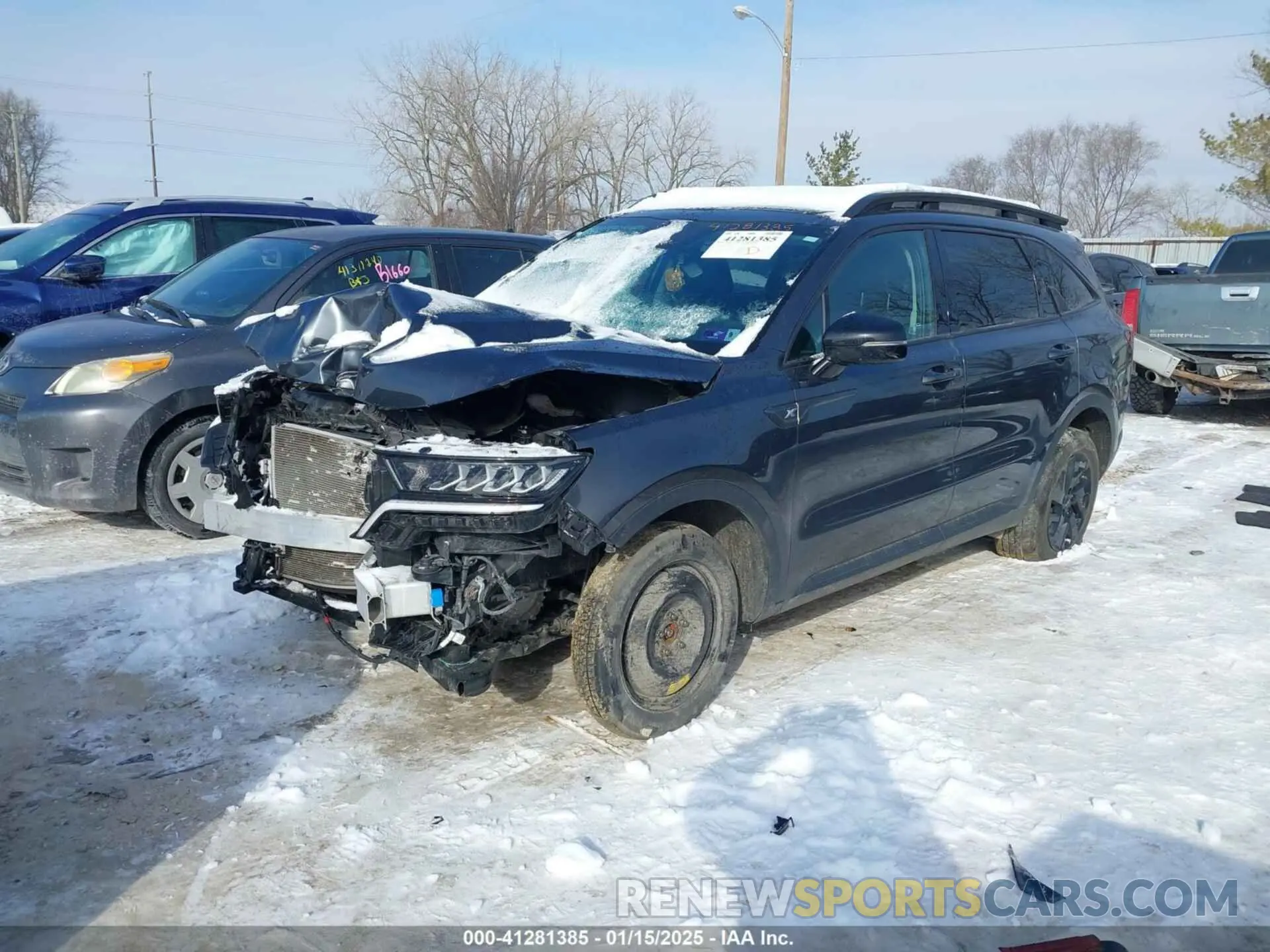 2 fotografías del automóvil dañado 5XYRLDLC2NG157333 KIA SORENTO 2022