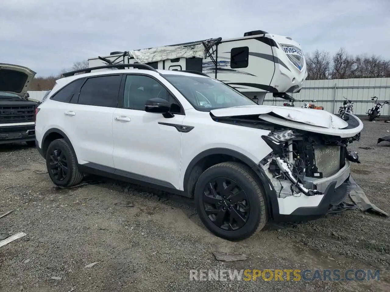 4 fotografías del automóvil dañado 5XYRLDLC7NG109066 KIA SORENTO 2022