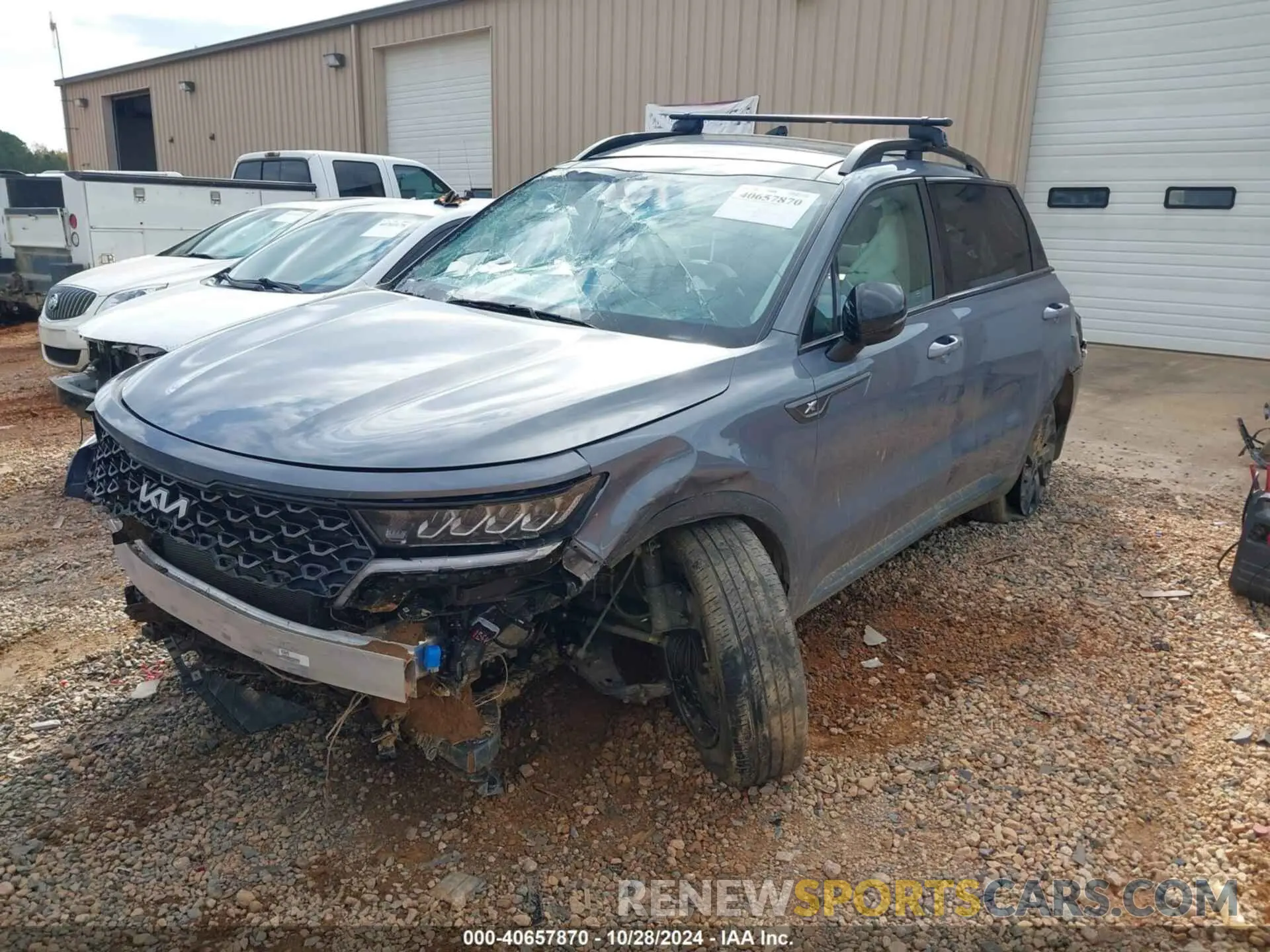 2 fotografías del automóvil dañado 5XYRLDLC7NG142875 KIA SORENTO 2022