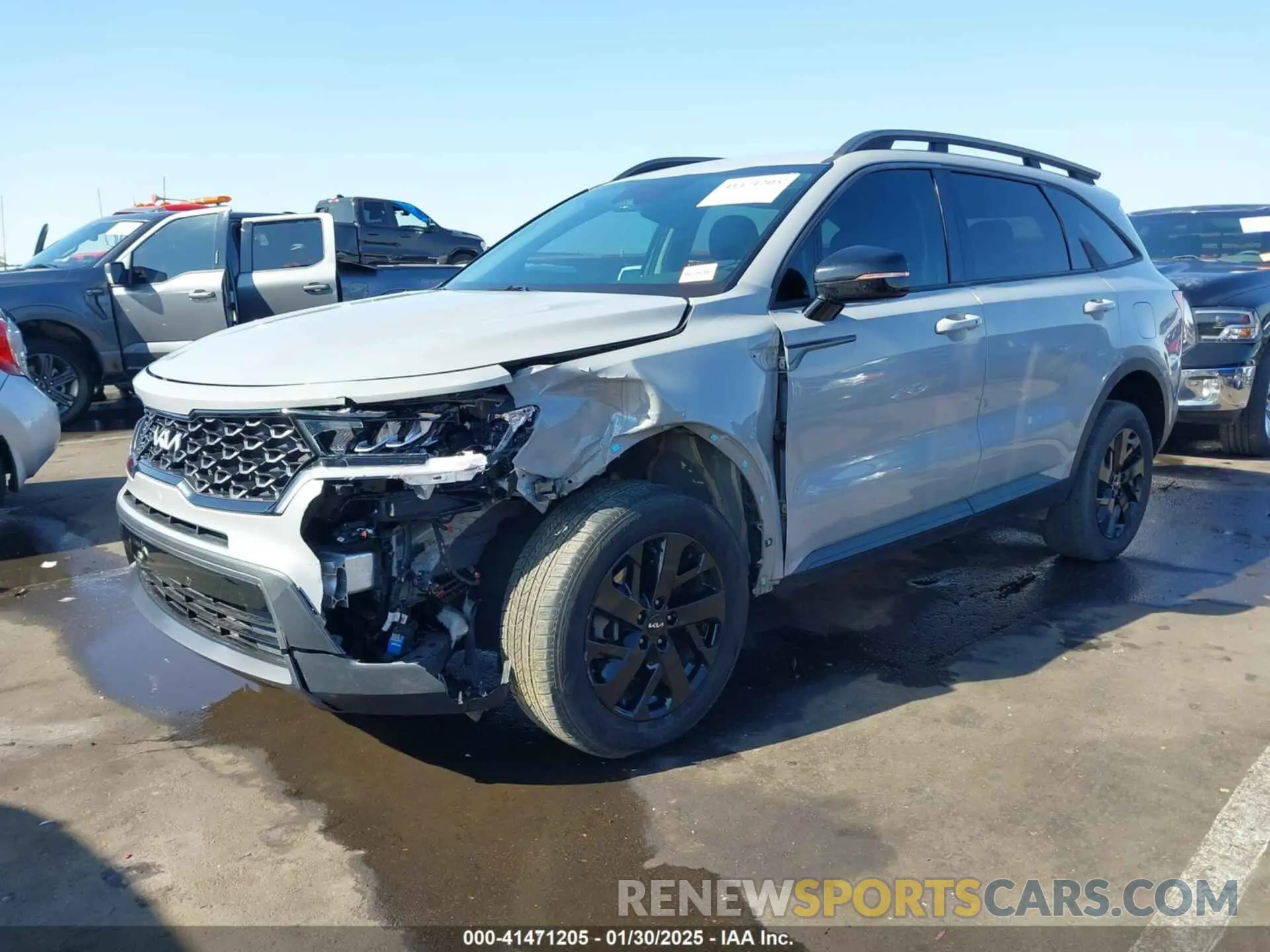 2 fotografías del automóvil dañado 5XYRLDLC8NG097140 KIA SORENTO 2022