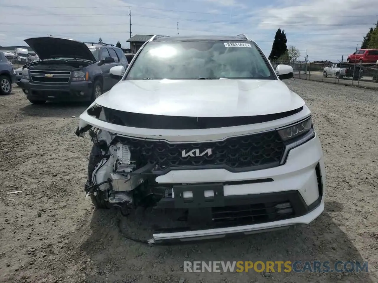 5 fotografías del automóvil dañado KNDRHDLG1N5096991 KIA SORENTO 2022