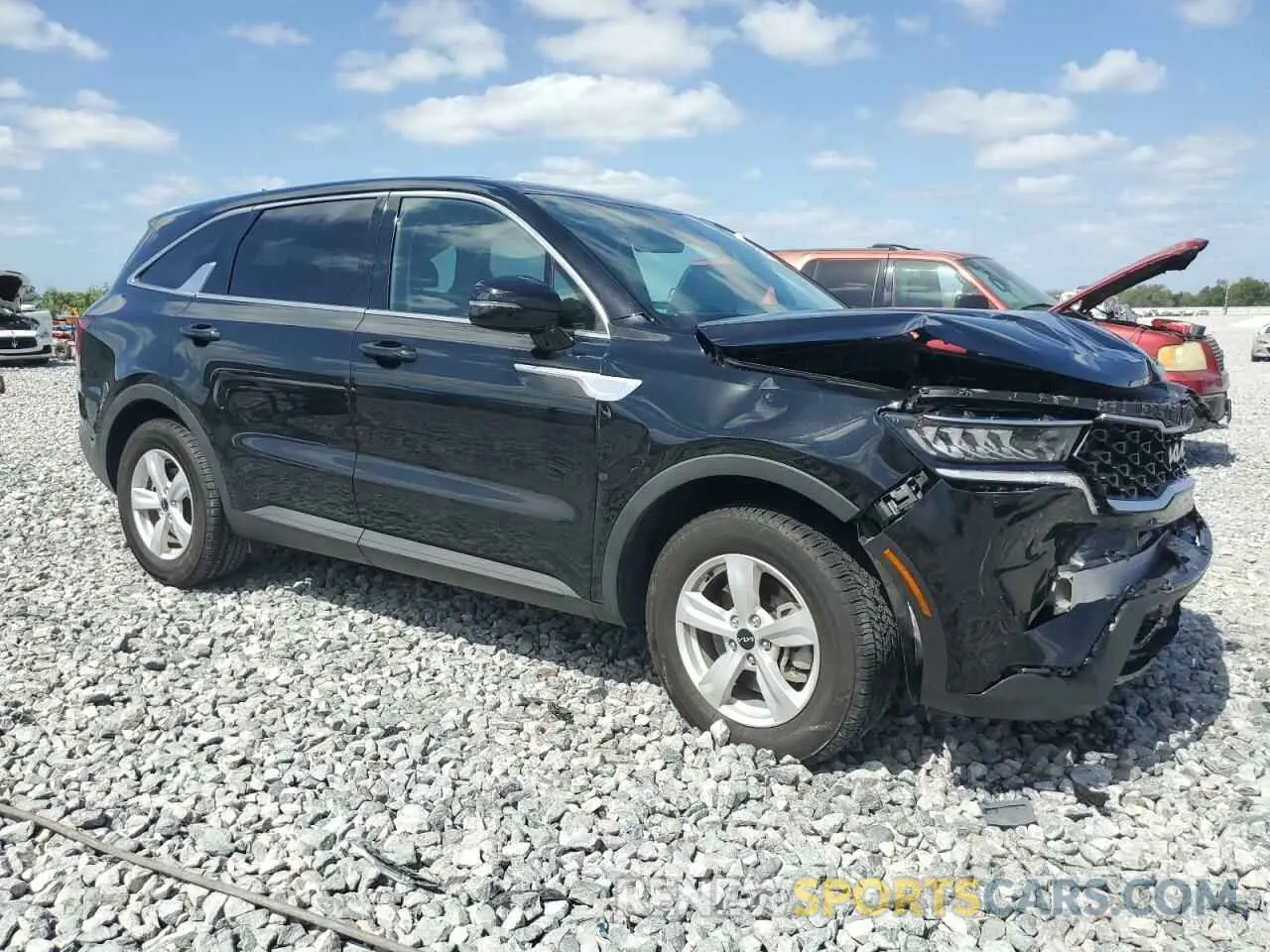 4 fotografías del automóvil dañado 5XYRG4LCXPG185856 KIA SORENTO 2023