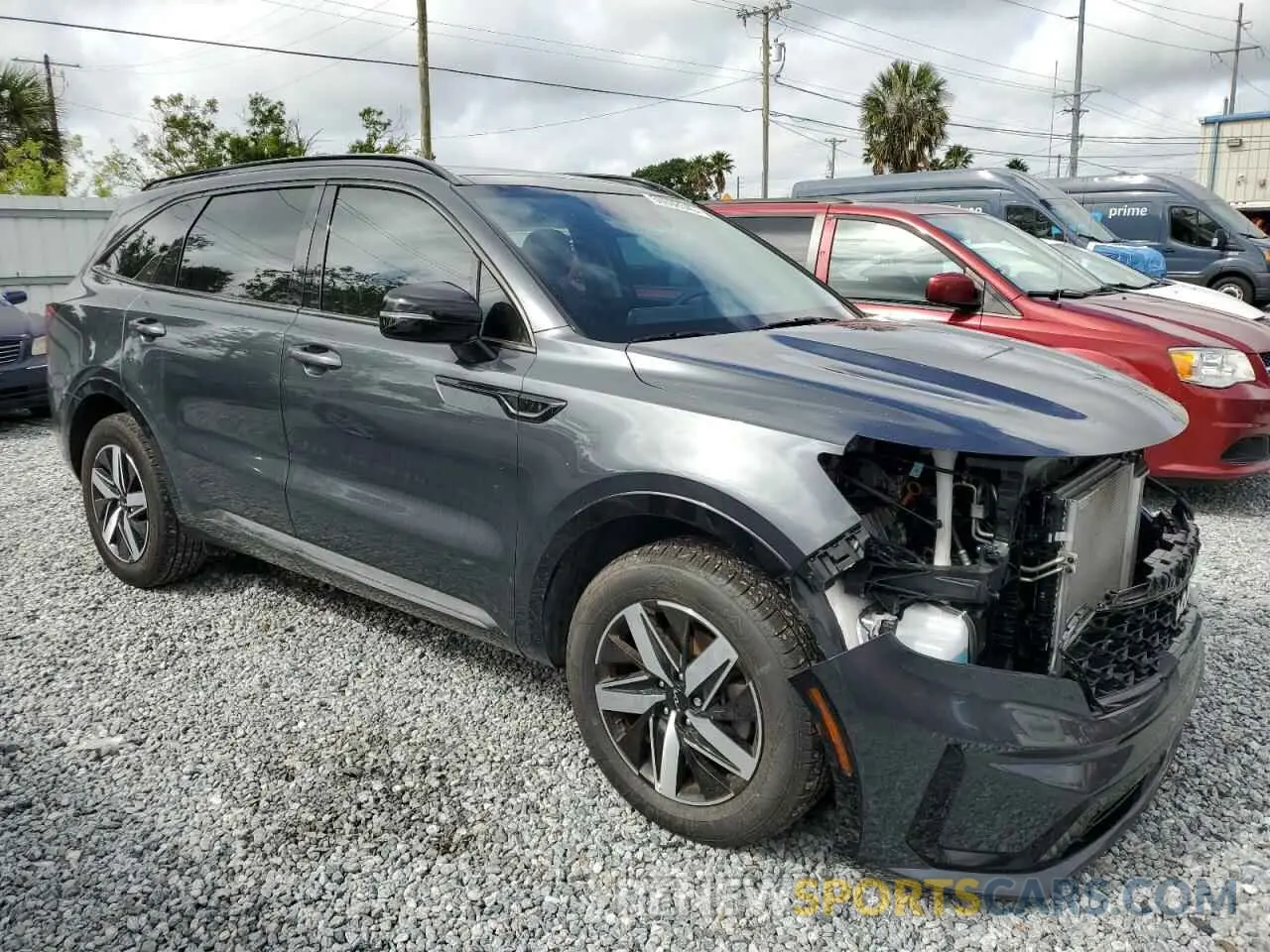 4 fotografías del automóvil dañado 5XYRH4LF2PG206903 KIA SORENTO 2023