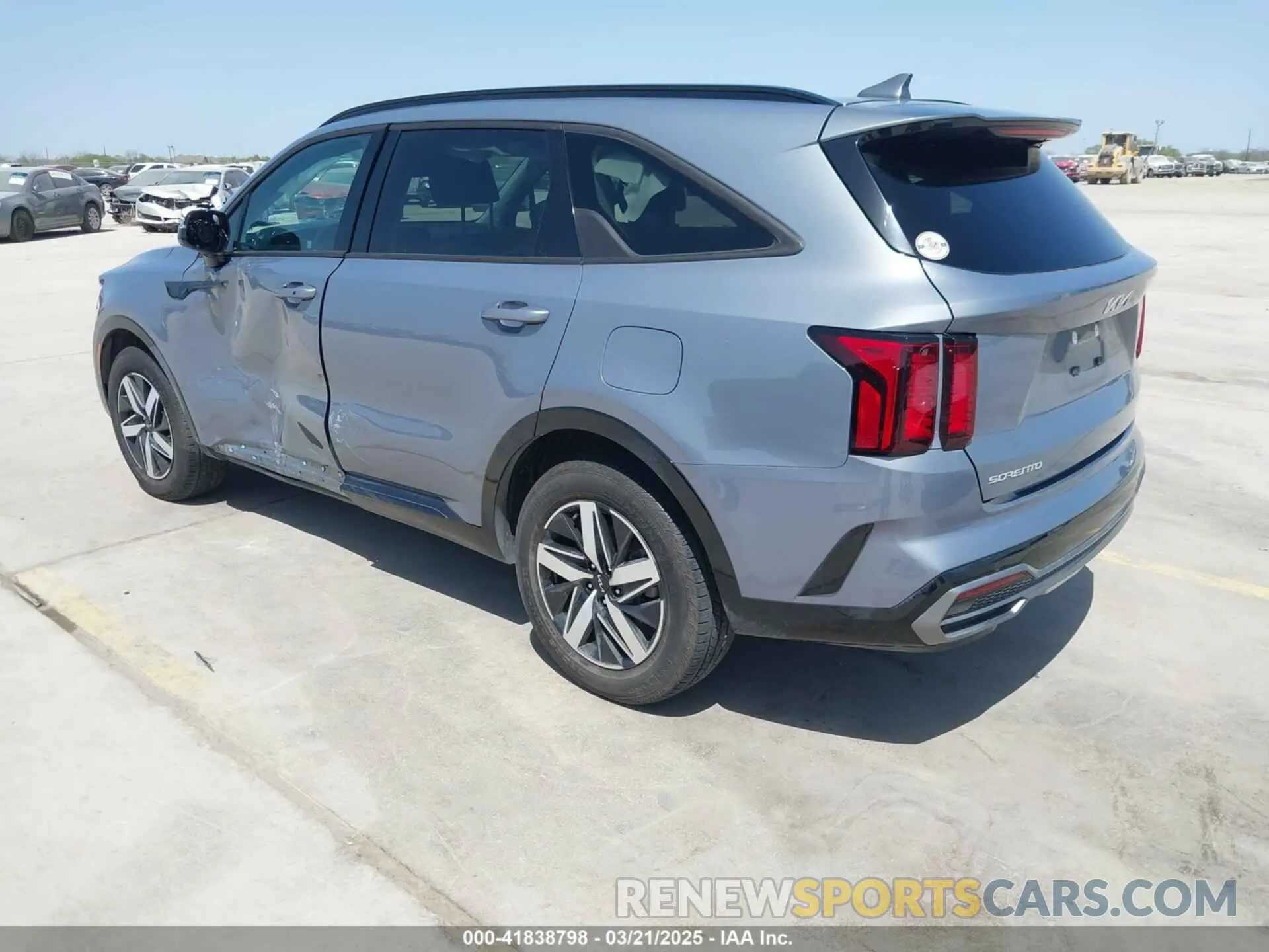 3 fotografías del automóvil dañado 5XYRH4LF4PG201251 KIA SORENTO 2023