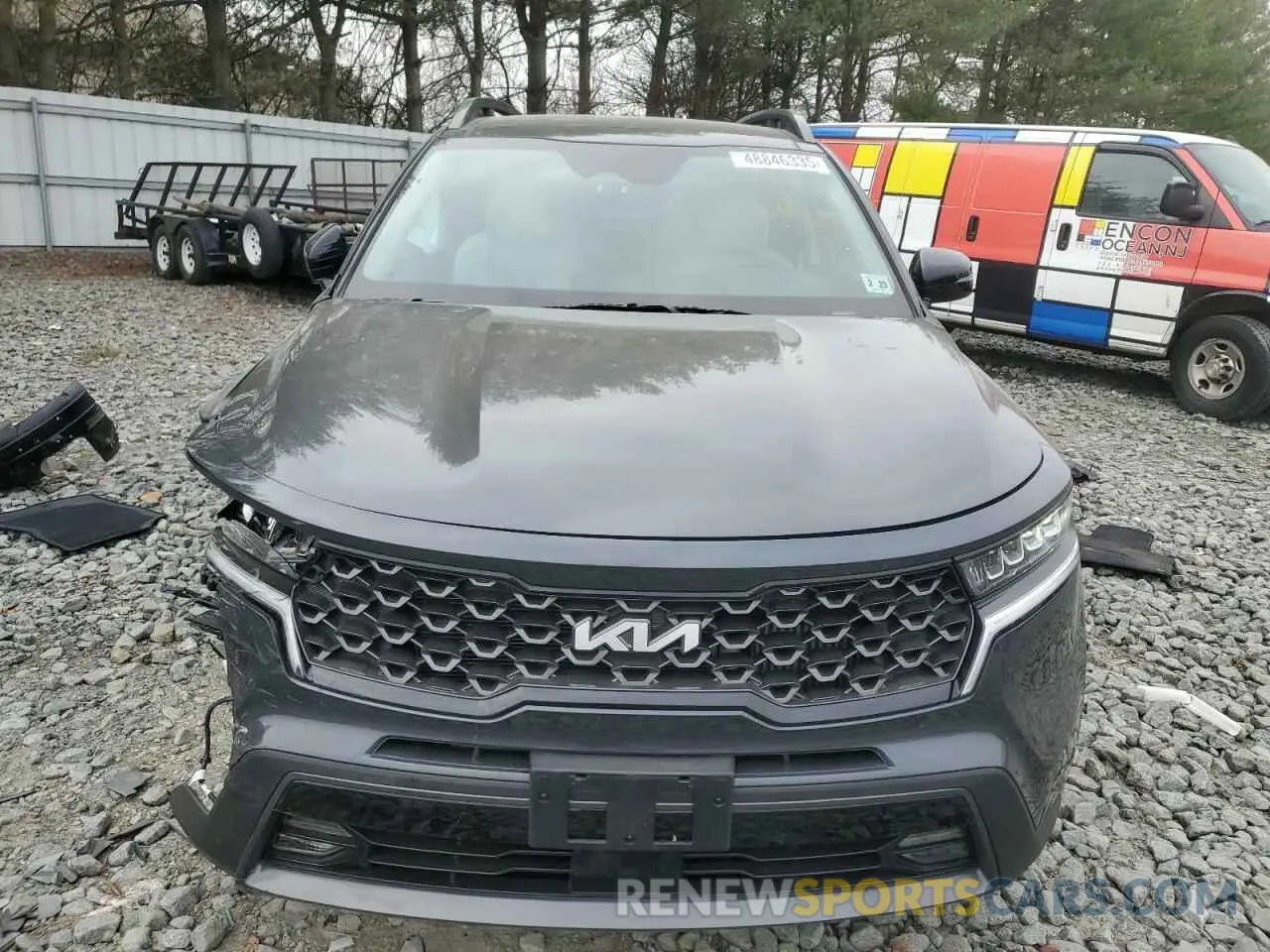 5 fotografías del automóvil dañado 5XYRHDLF9PG248811 KIA SORENTO 2023