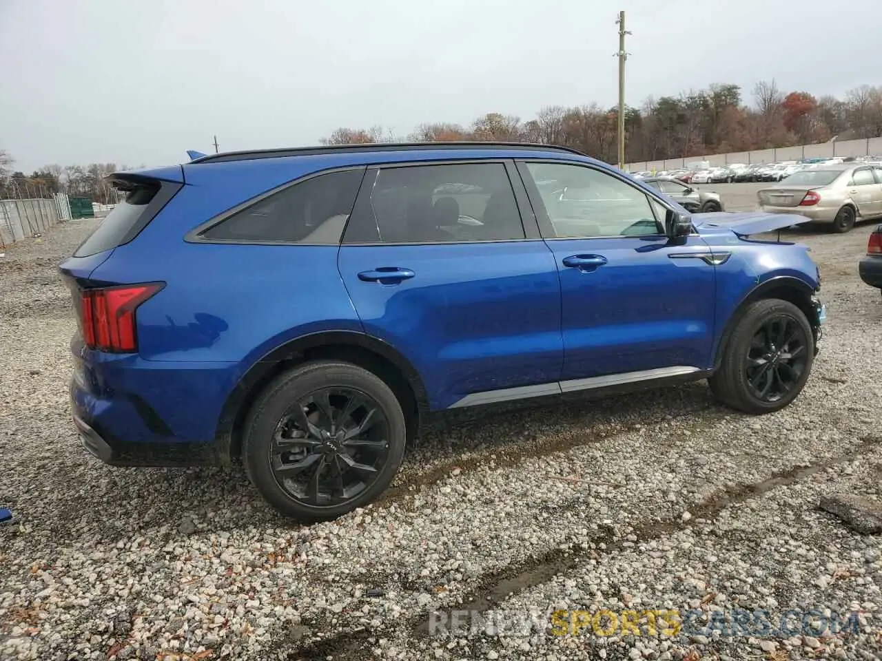 3 fotografías del automóvil dañado 5XYRK4LF0PG216489 KIA SORENTO 2023
