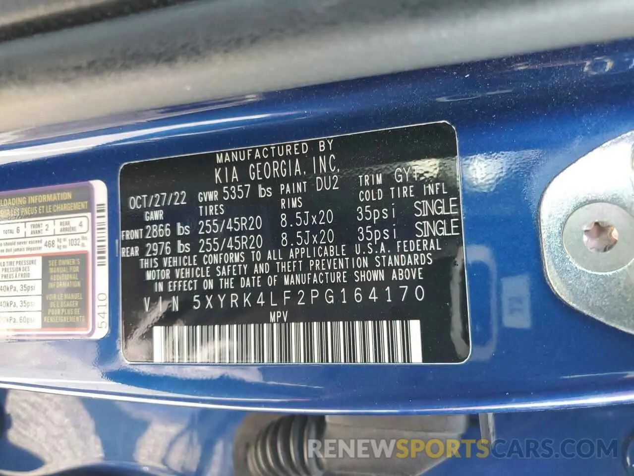 13 fotografías del automóvil dañado 5XYRK4LF2PG164170 KIA SORENTO 2023
