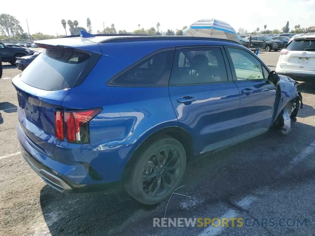 3 fotografías del automóvil dañado 5XYRK4LF2PG164170 KIA SORENTO 2023