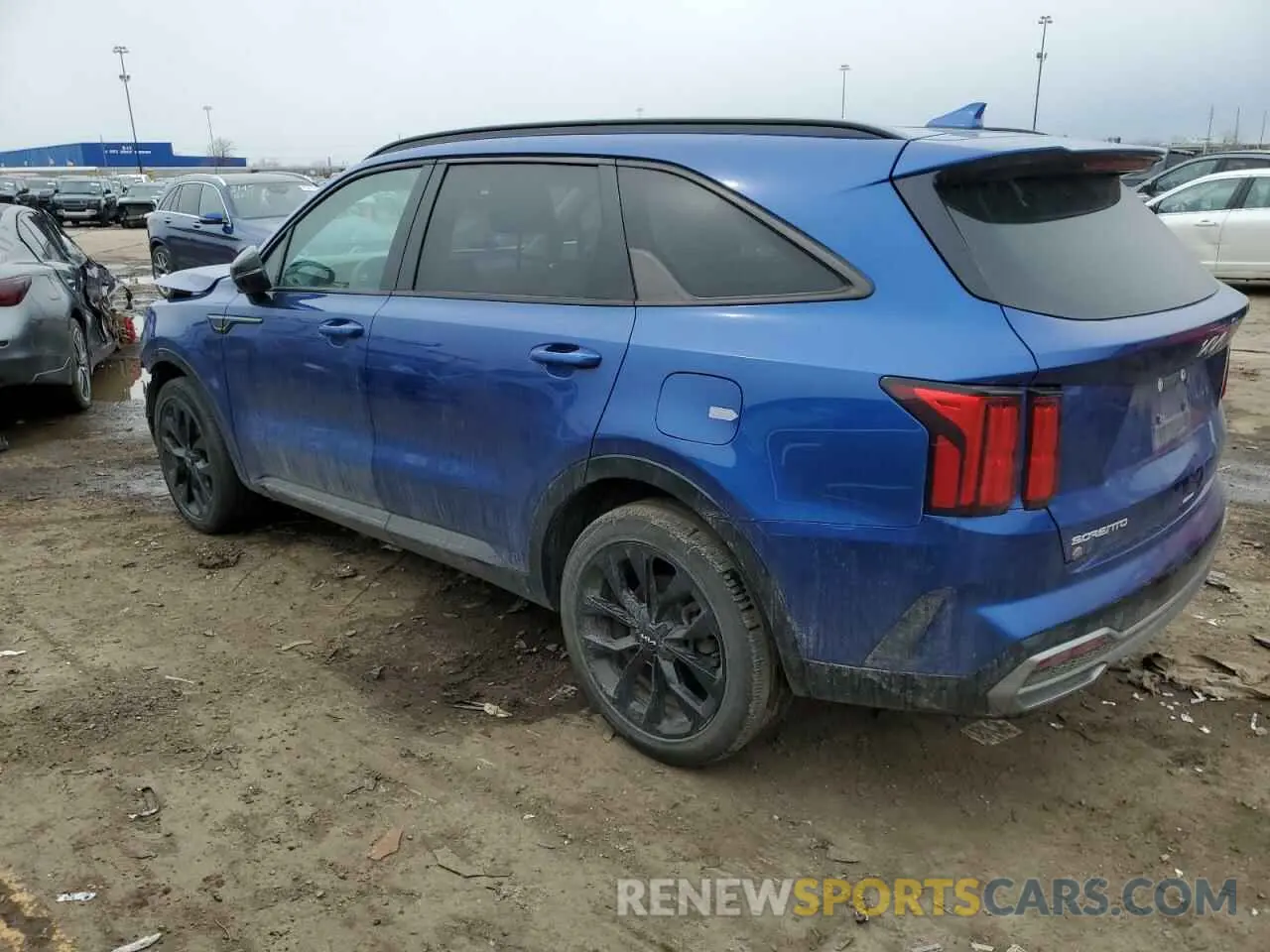 2 fotografías del automóvil dañado 5XYRK4LF7PG172345 KIA SORENTO 2023