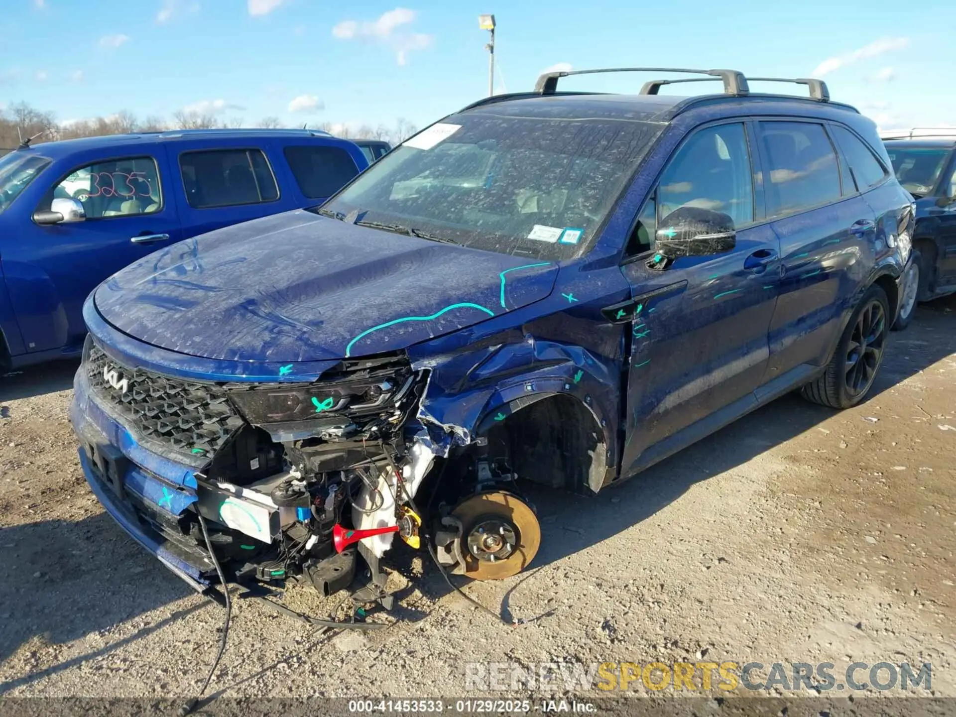 2 fotografías del automóvil dañado 5XYRKDLF3PG196545 KIA SORENTO 2023
