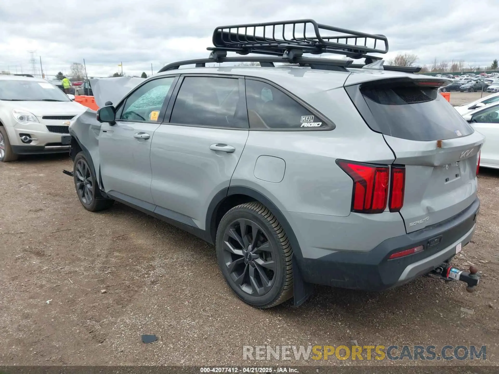 3 fotografías del automóvil dañado 5XYRKDLF9PG164070 KIA SORENTO 2023