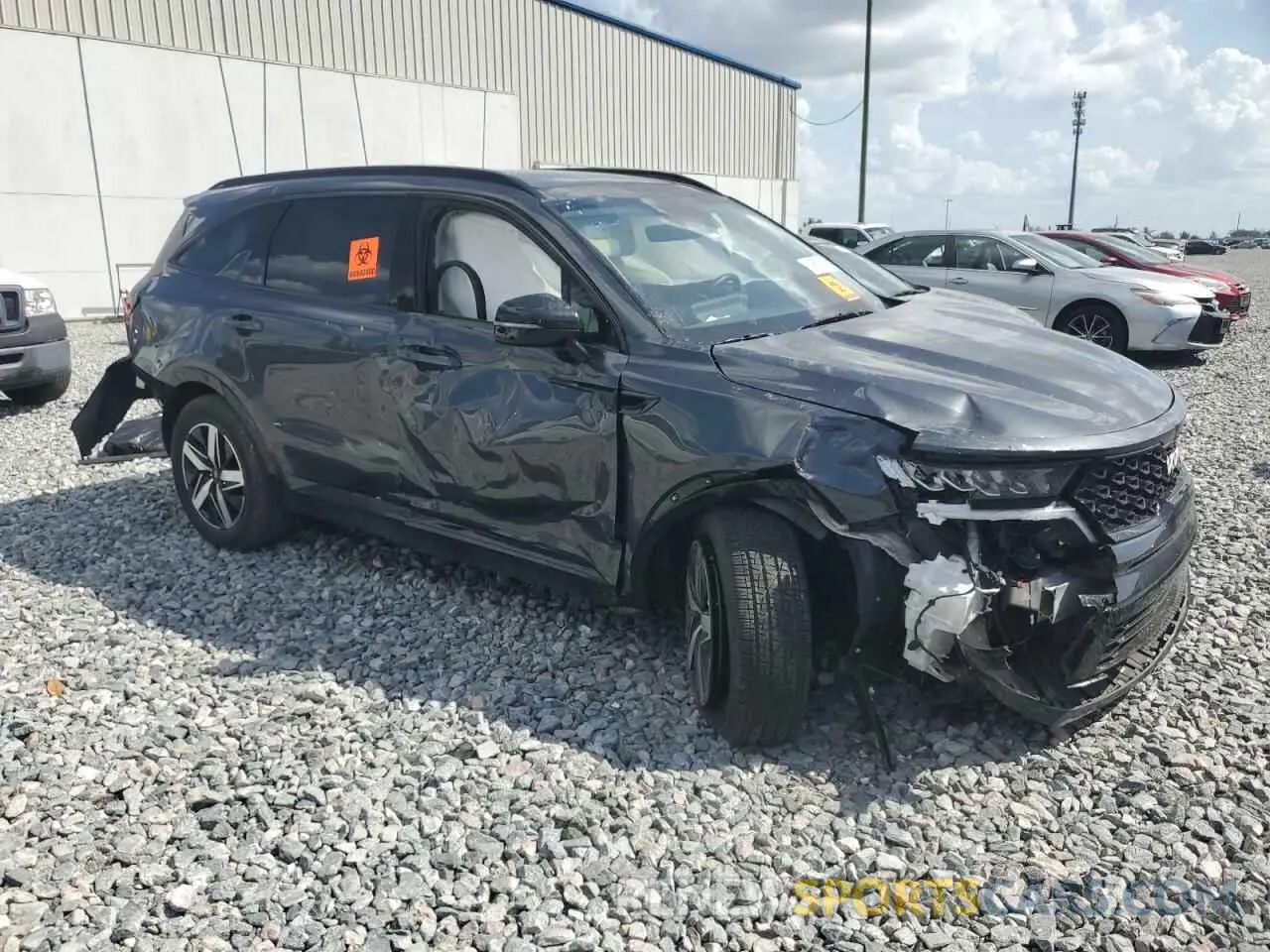 4 fotografías del automóvil dañado 5XYRL4LC5PG222422 KIA SORENTO 2023