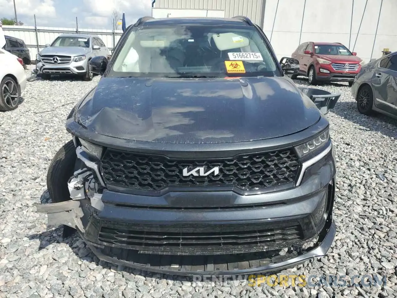 5 fotografías del automóvil dañado 5XYRL4LC5PG222422 KIA SORENTO 2023