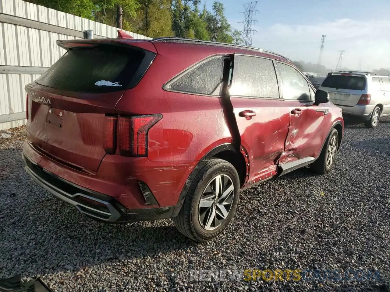 3 fotografías del automóvil dañado 5XYRL4LC8PG170977 KIA SORENTO 2023