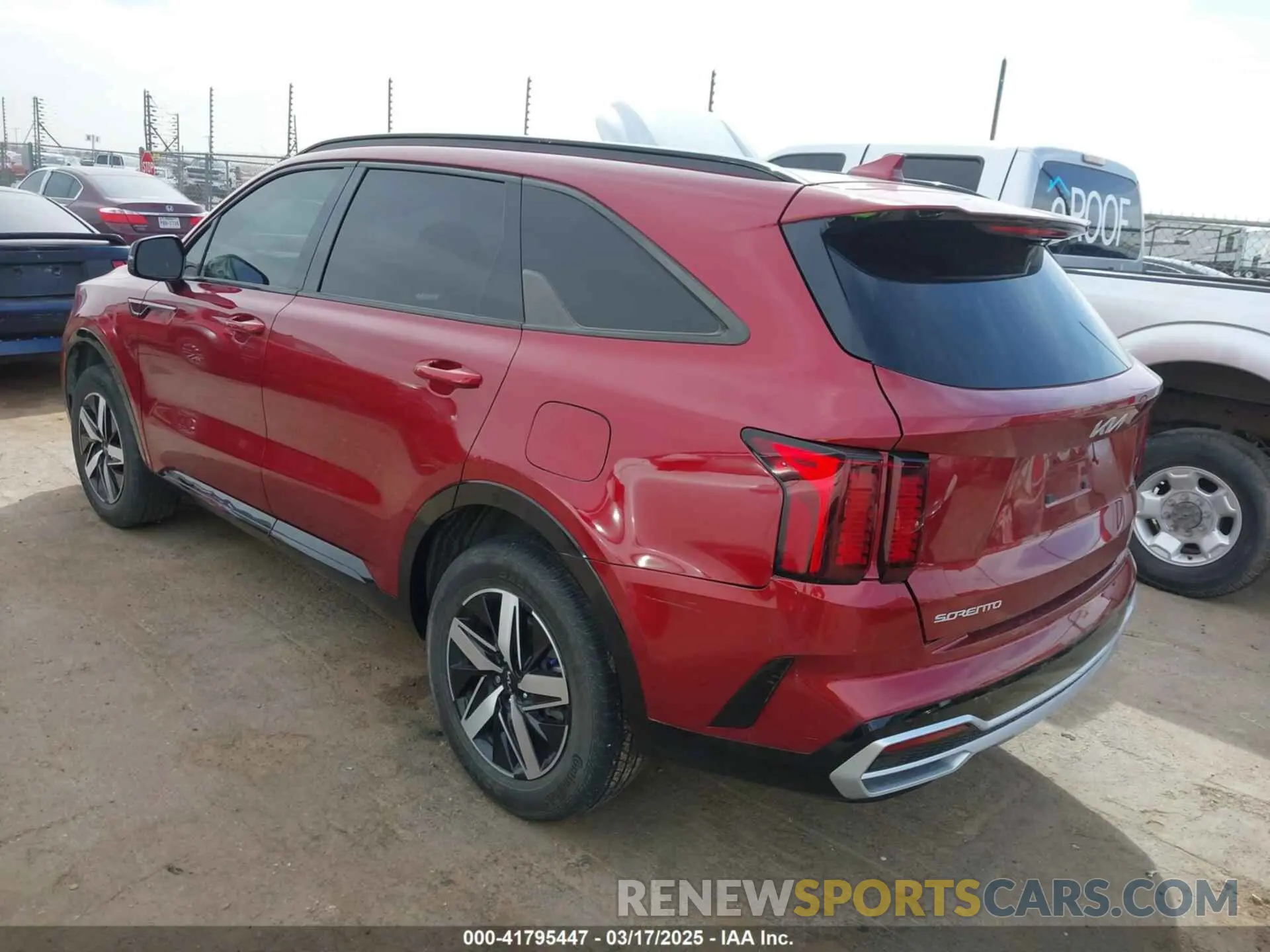 3 fotografías del automóvil dañado 5XYRL4LCXPG188008 KIA SORENTO 2023