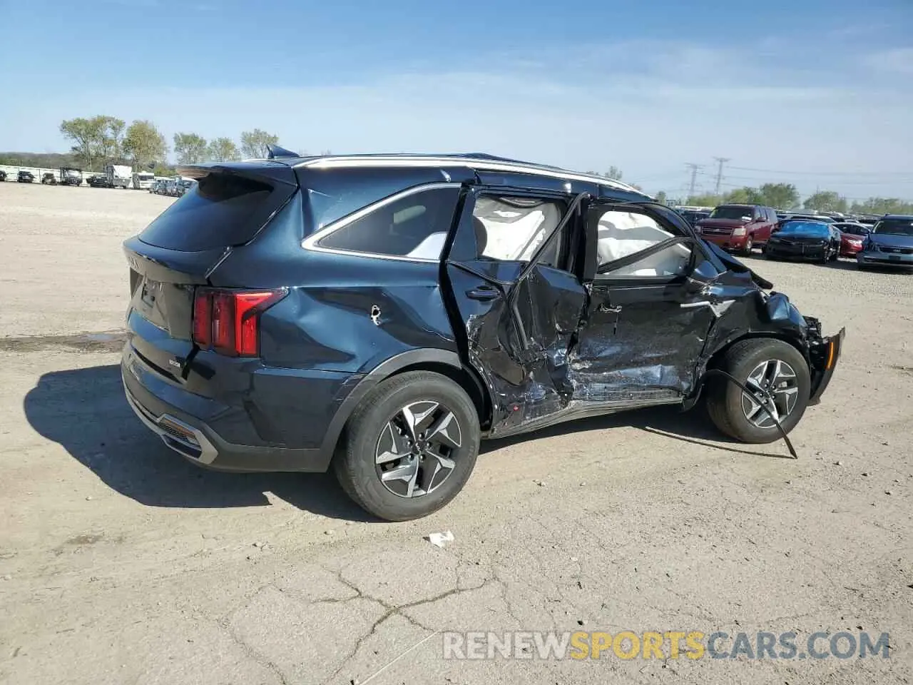 3 fotografías del automóvil dañado KNDRH4LG1P5176259 KIA SORENTO 2023