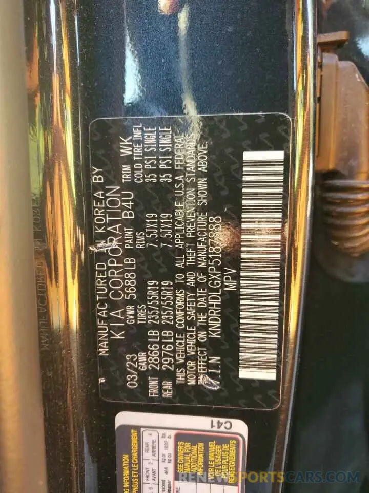 13 fotografías del automóvil dañado KNDRHDLGXP5187888 KIA SORENTO 2023