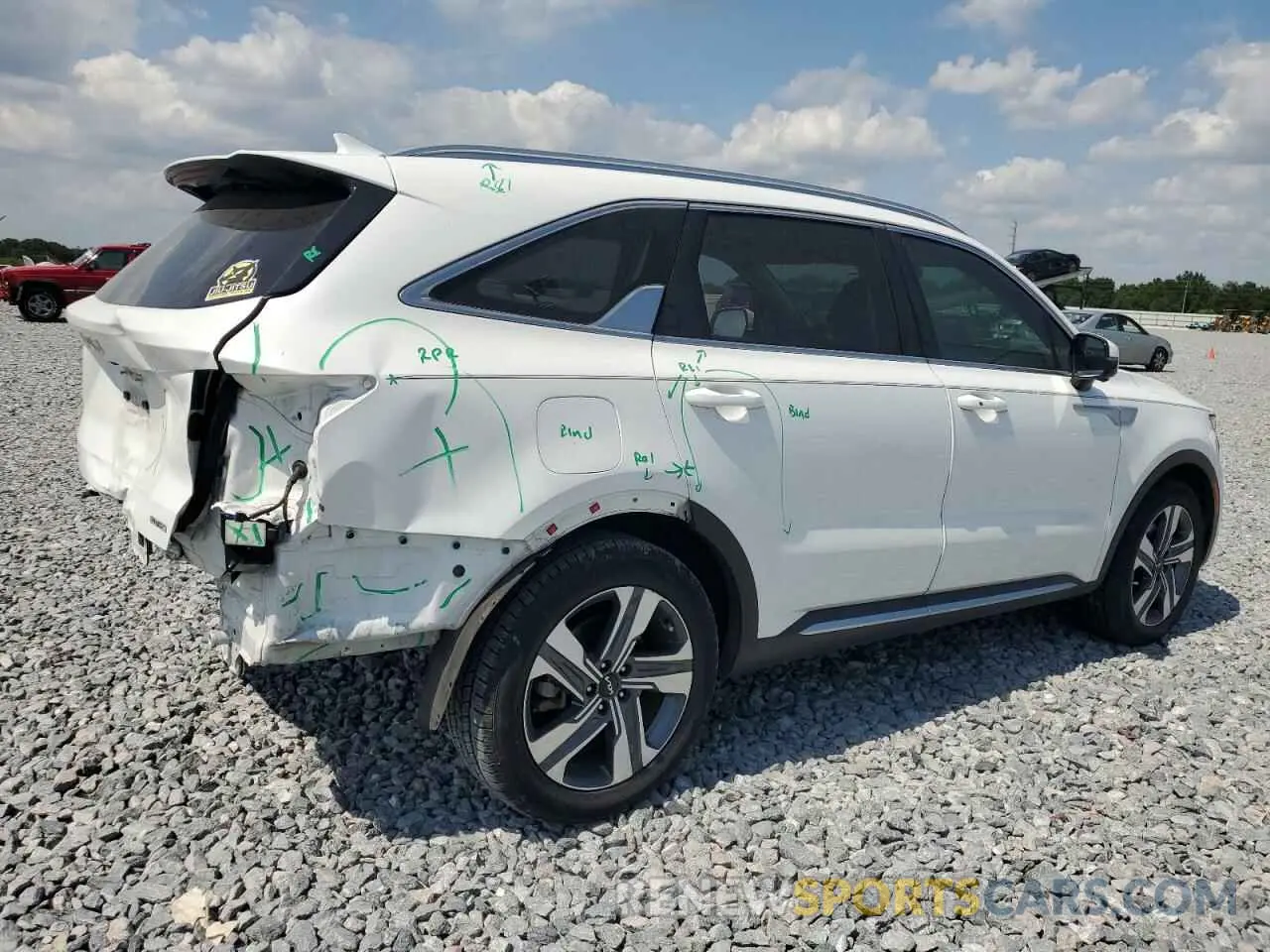 3 fotografías del automóvil dañado KNDRMDLH2P5208611 KIA SORENTO 2023