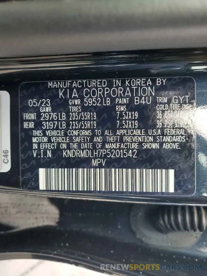 14 fotografías del automóvil dañado KNDRMDLH7P5201542 KIA SORENTO 2023