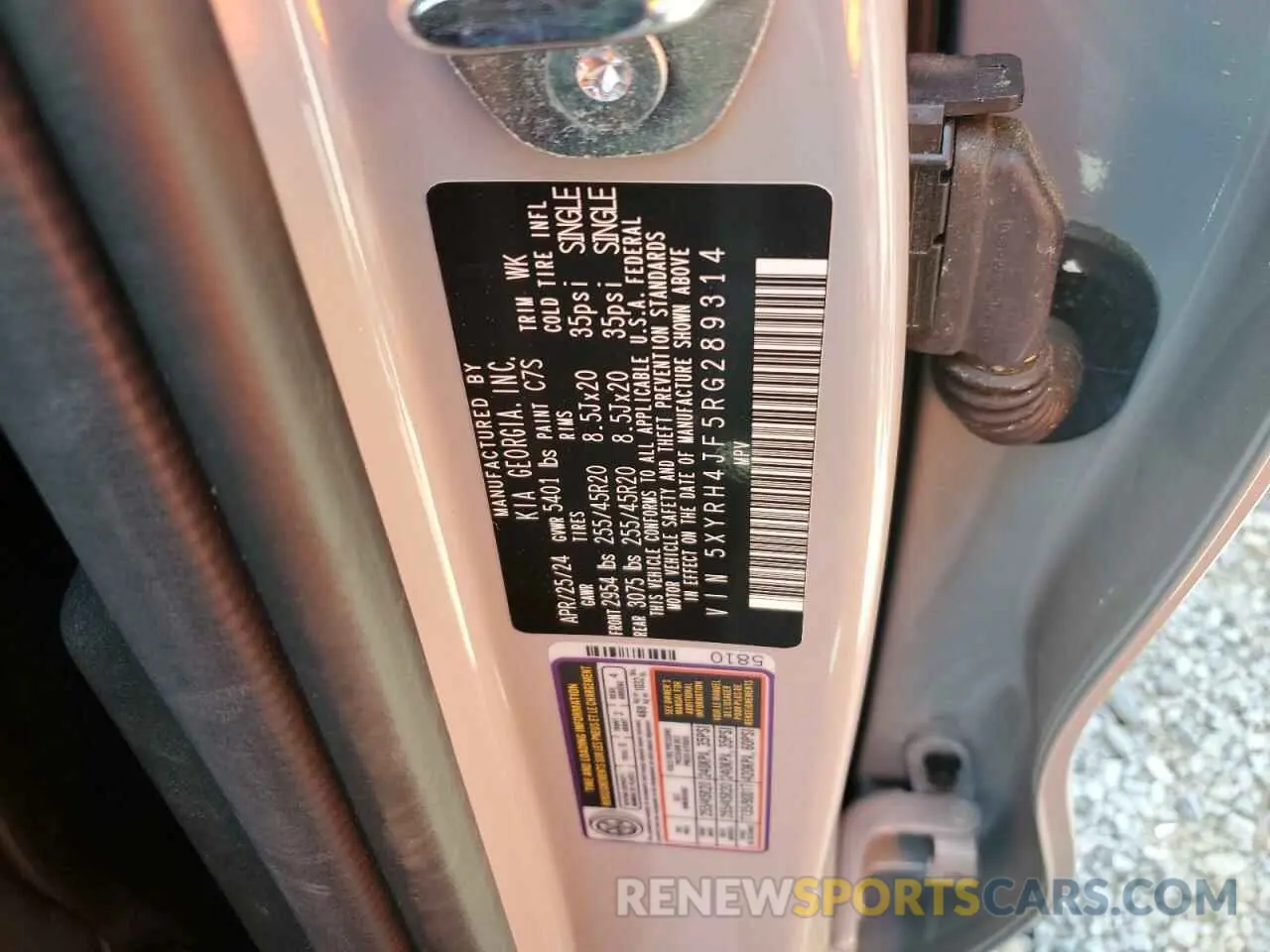 13 fotografías del automóvil dañado 5XYRH4JF5RG289314 KIA SORENTO 2024