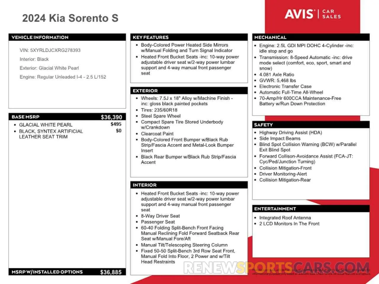 13 fotografías del automóvil dañado 5XYRLDJCXRG278393 KIA SORENTO 2024