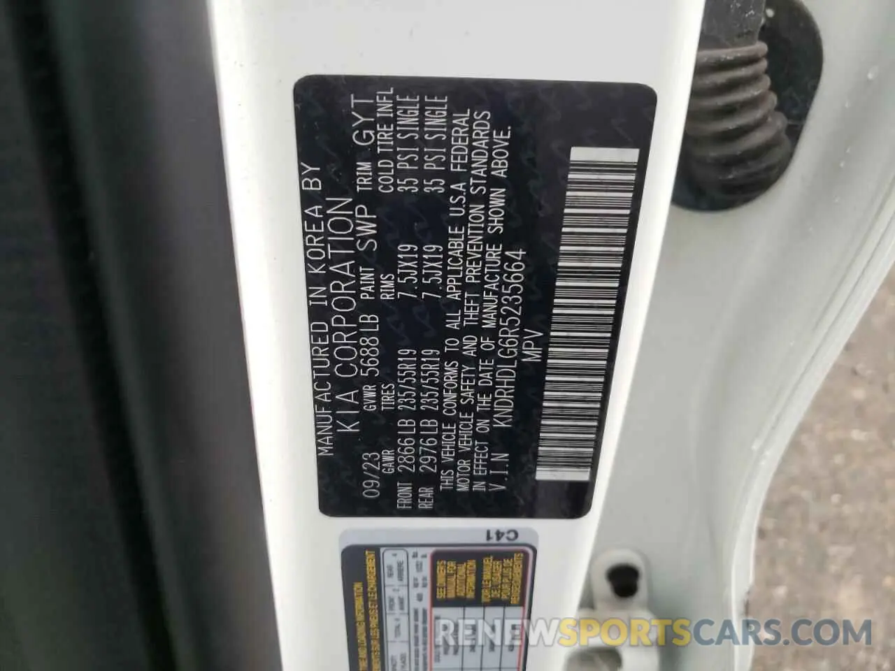 16 fotografías del automóvil dañado KNDRHDLG6R5235664 KIA SORENTO 2024