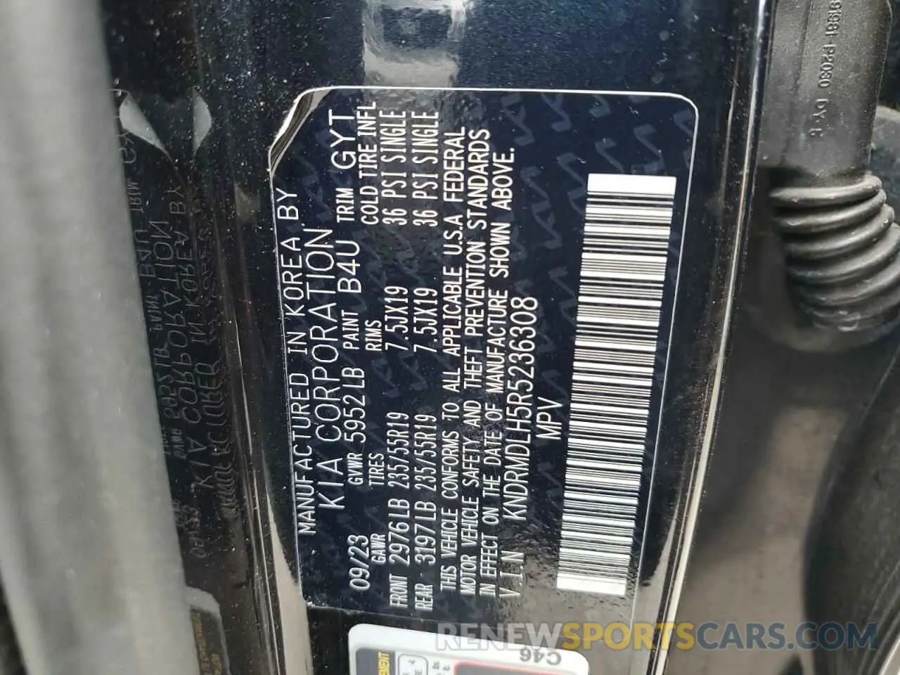 13 fotografías del automóvil dañado KNDRMDLH5R5236308 KIA SORENTO 2024