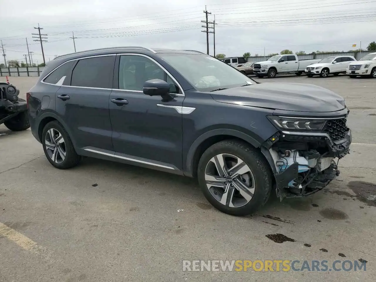 4 fotografías del automóvil dañado KNDRMDLH5R5236308 KIA SORENTO 2024