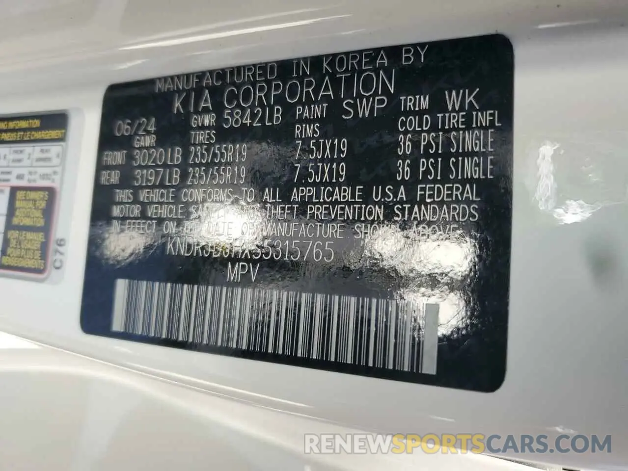 16 fotografías del automóvil dañado KNDRJDJHXS5315765 KIA SORENTO 2025