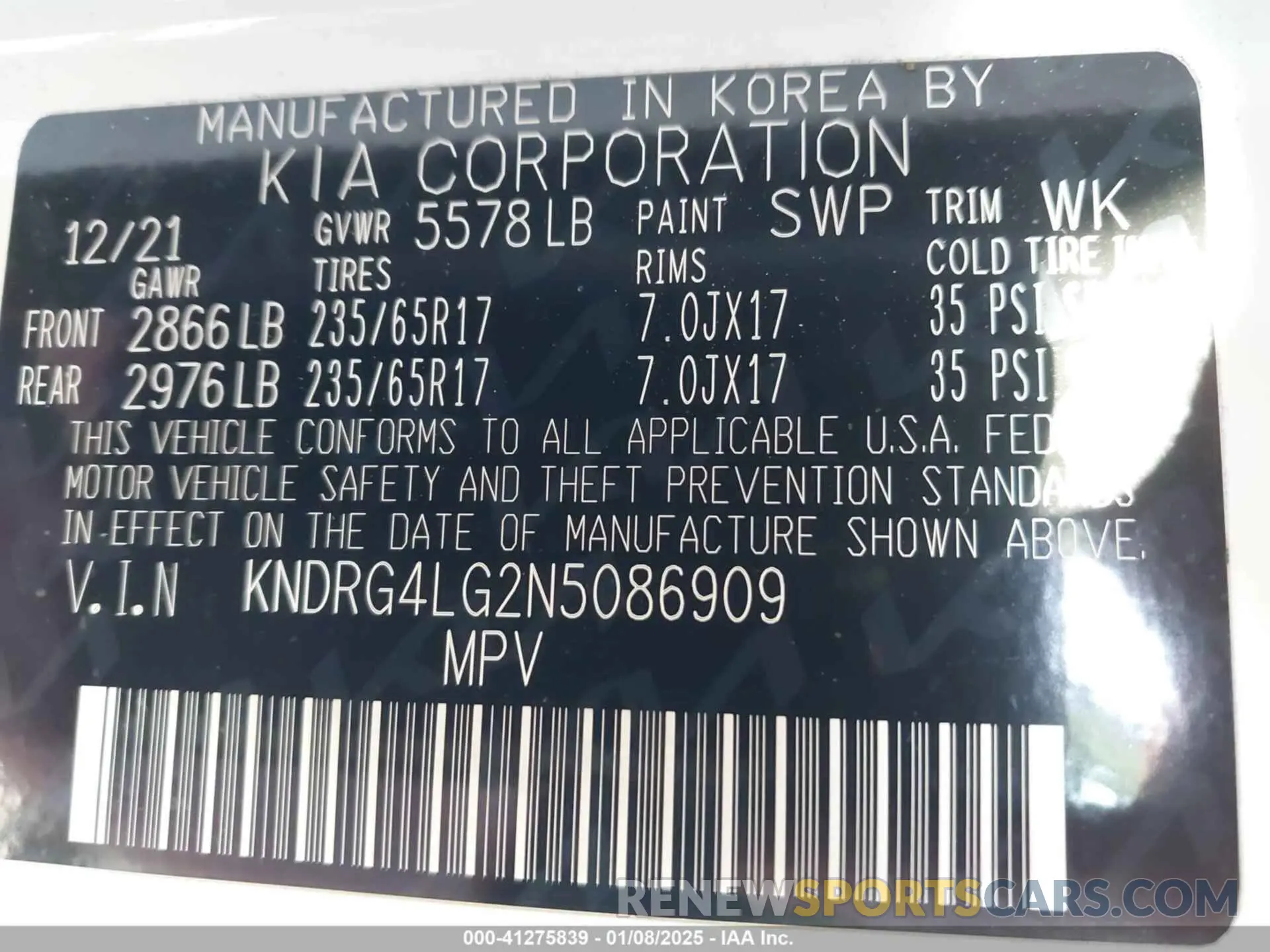 9 fotografías del automóvil dañado KNDRG4LG2N5086909 KIA SORENTO HYBRID 2022