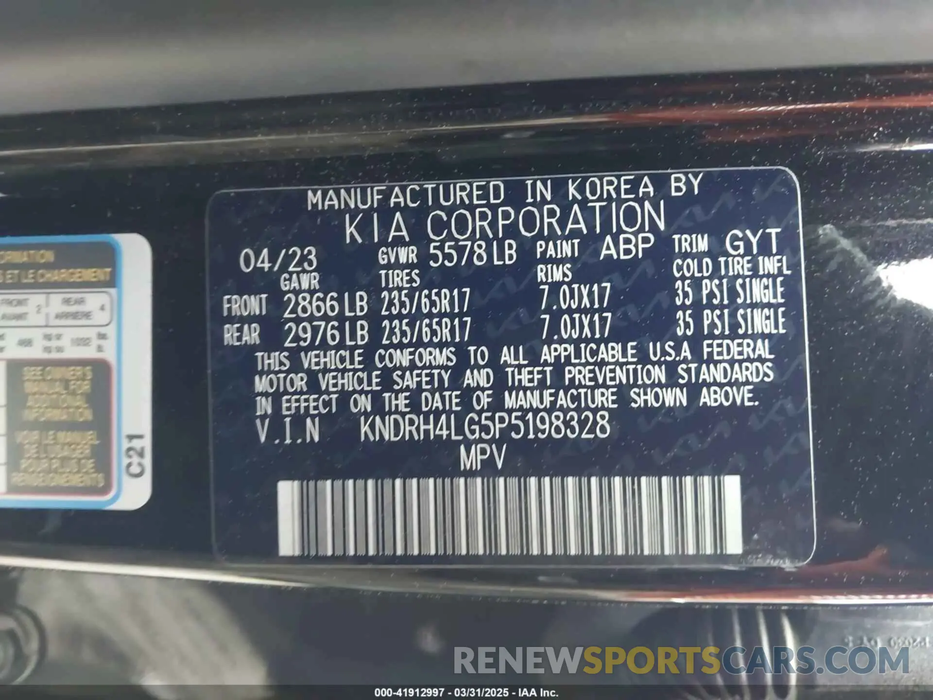 9 fotografías del automóvil dañado KNDRH4LG5P5198328 KIA SORENTO HYBRID 2023