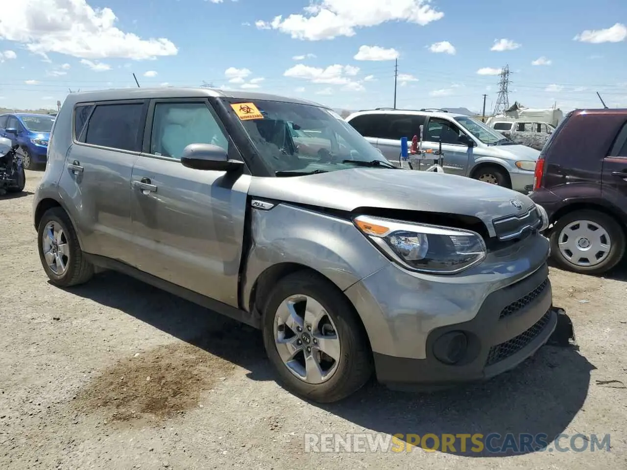 4 fotografías del automóvil dañado KNDJN2A28K7019147 KIA SOUL 2019