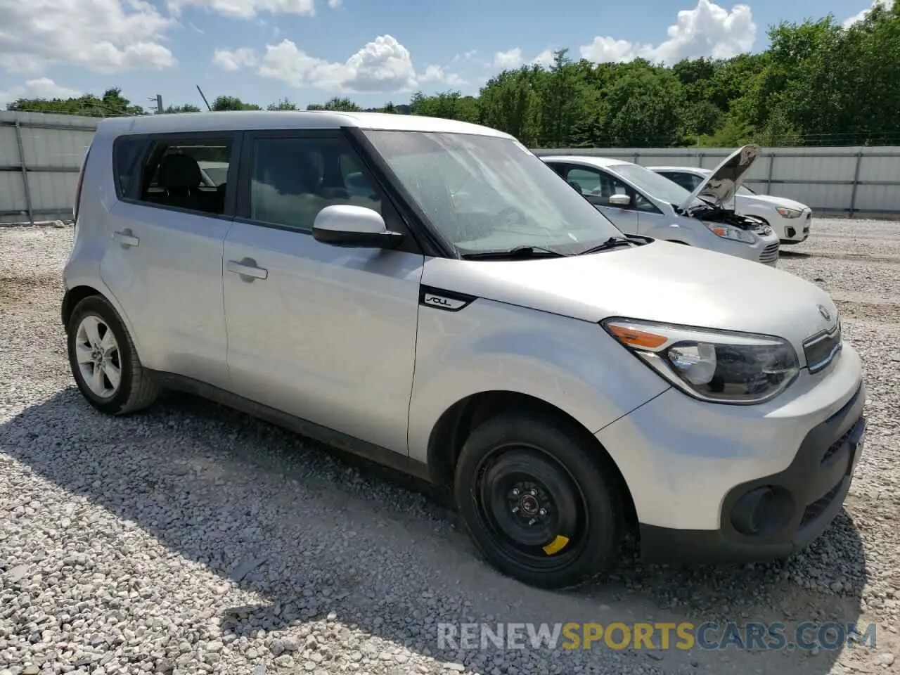 4 fotografías del automóvil dañado KNDJN2A2XK7023250 KIA SOUL 2019