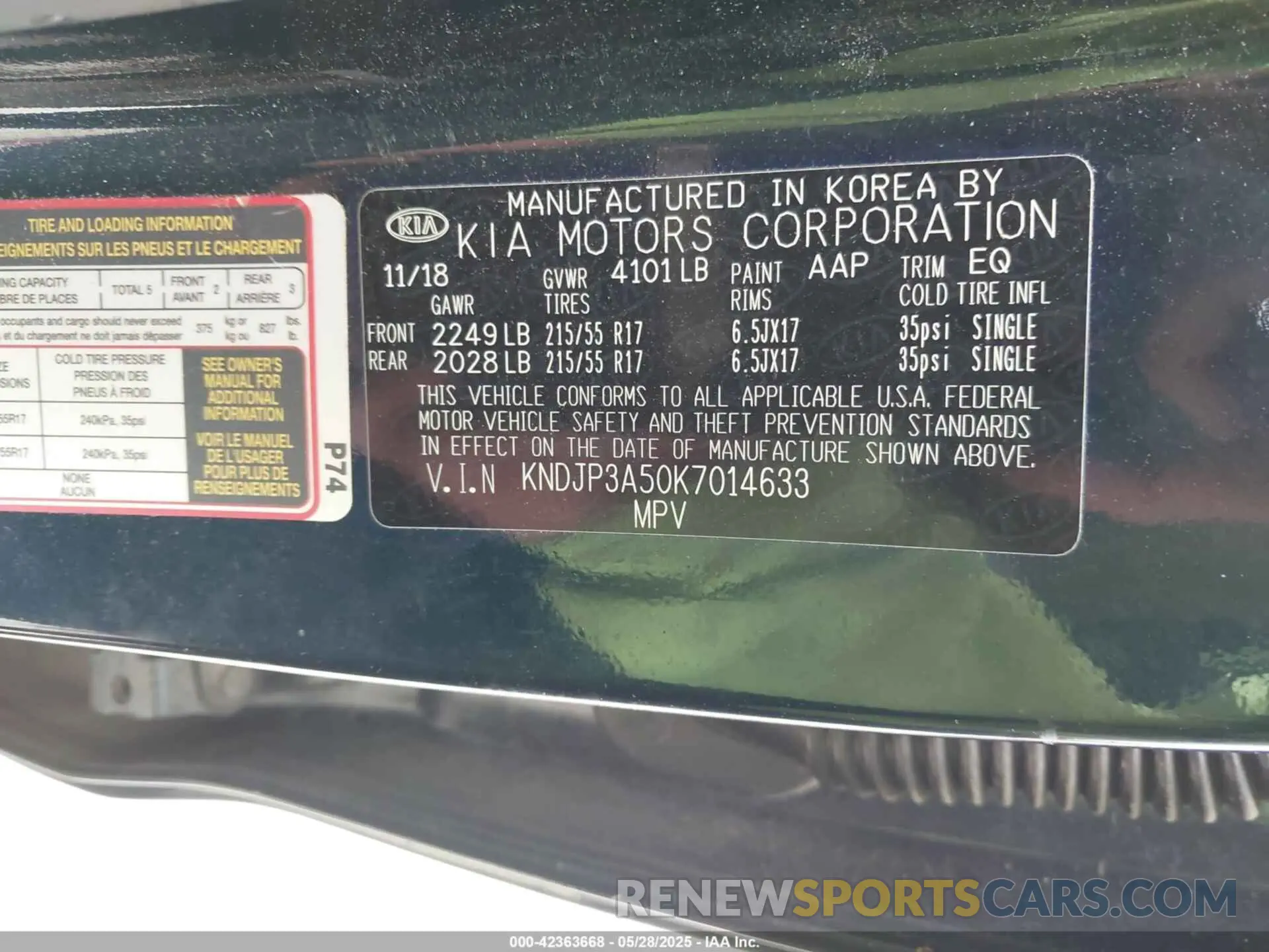 9 fotografías del automóvil dañado KNDJP3A50K7014633 KIA SOUL 2019