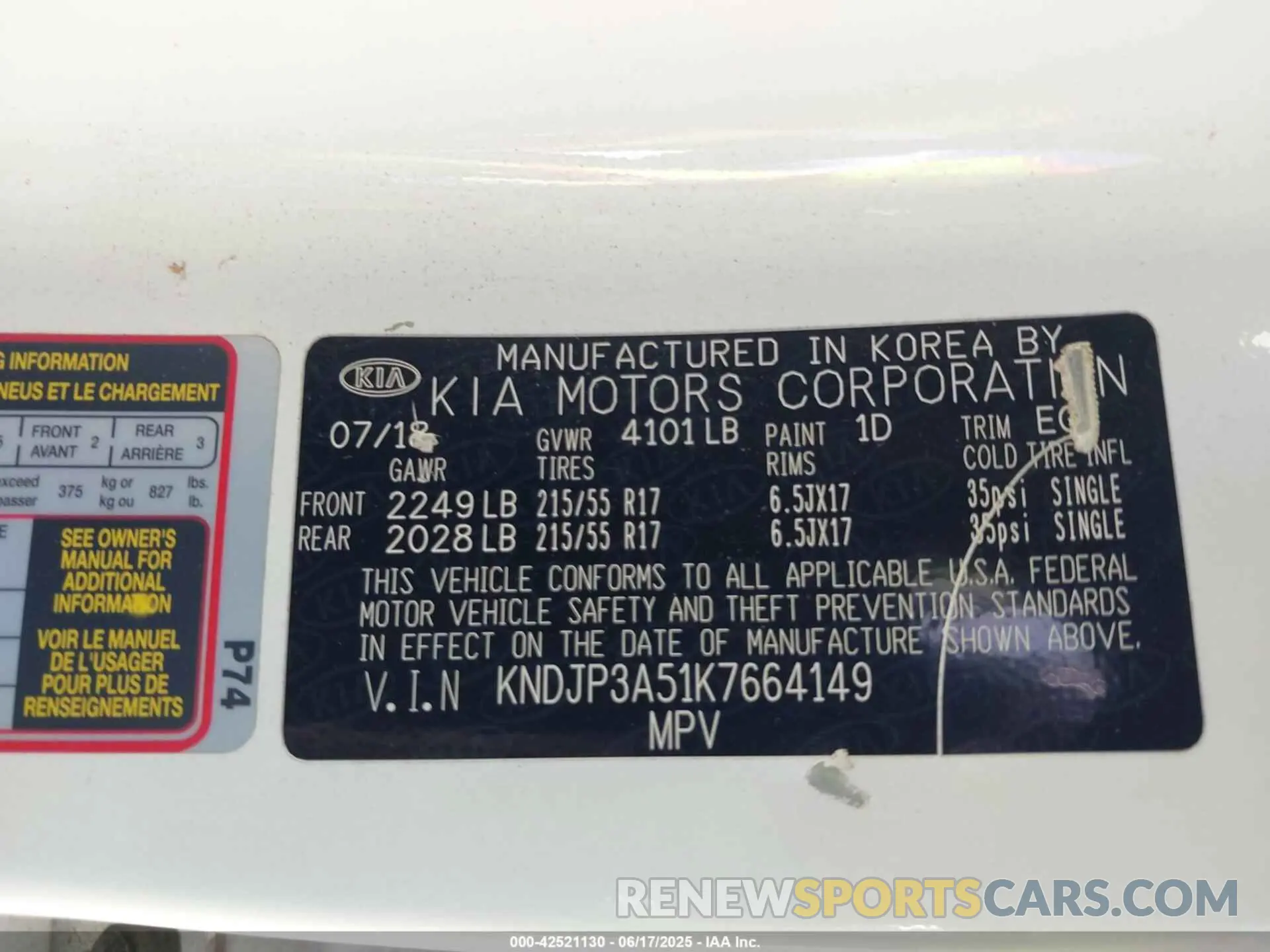 9 fotografías del automóvil dañado KNDJP3A51K7664149 KIA SOUL 2019