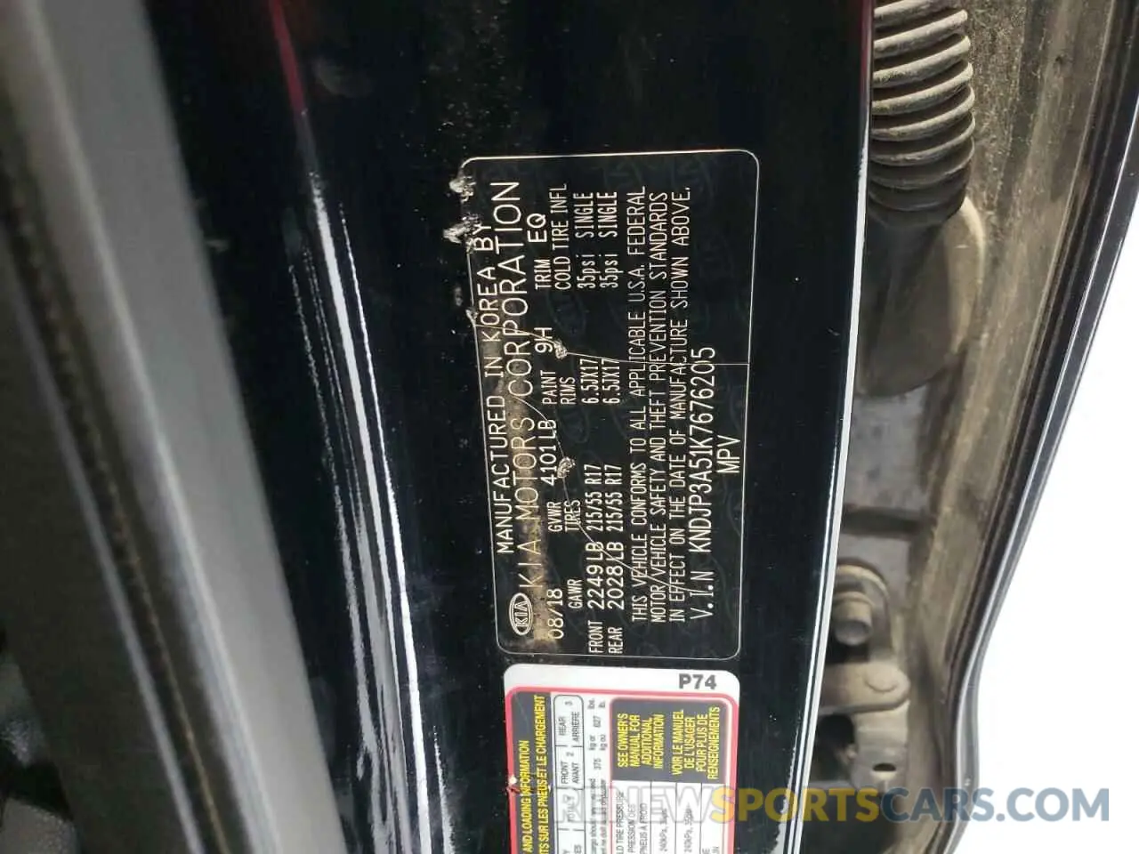 15 fotografías del automóvil dañado KNDJP3A51K7676205 KIA SOUL 2019