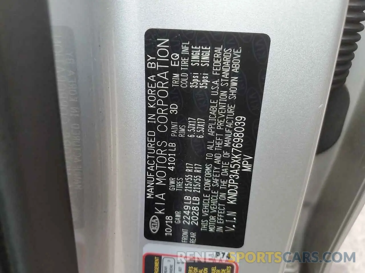 12 fotografías del automóvil dañado KNDJP3A5XK7698039 KIA SOUL 2019